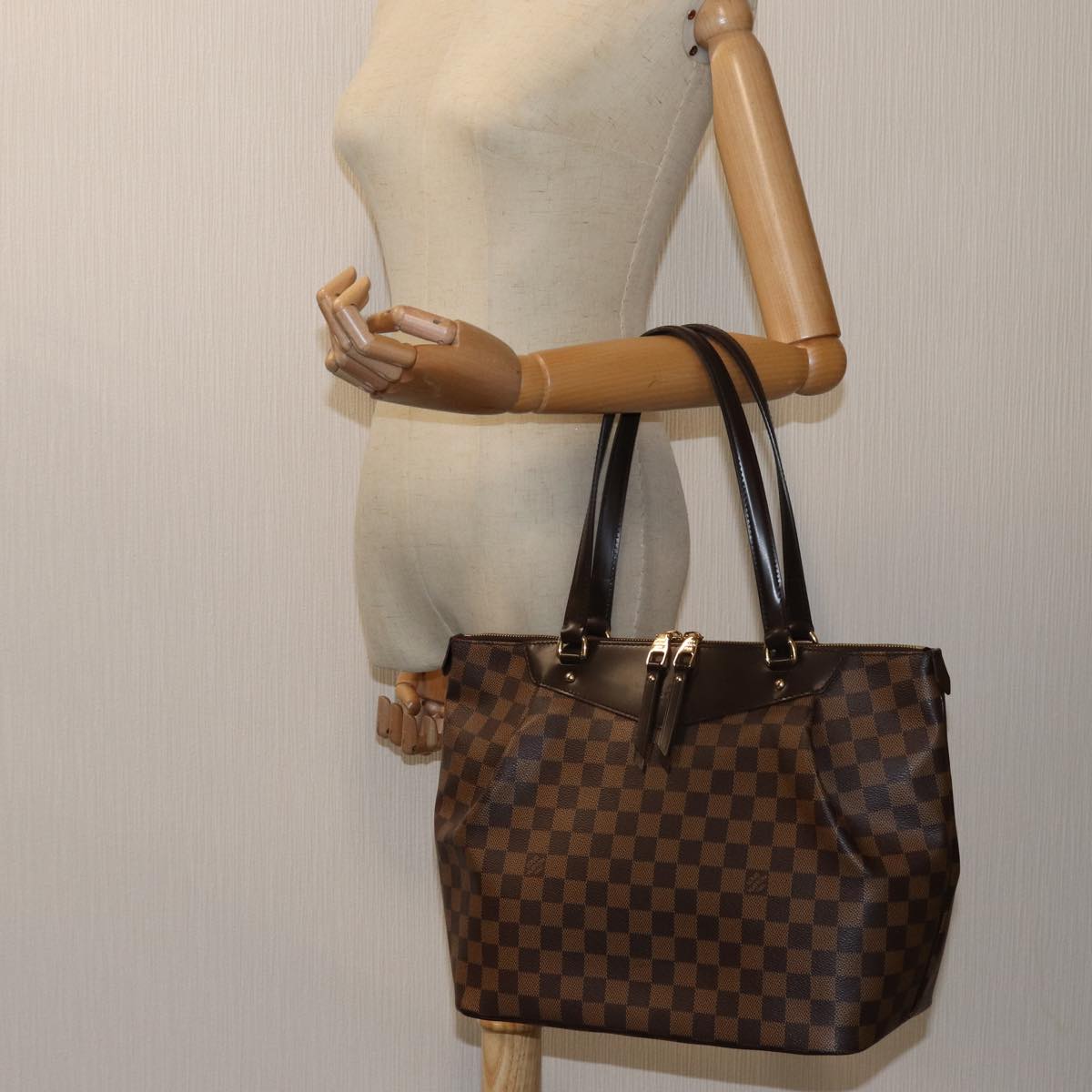 LOUIS VUITTON Damier Ebene Westminster GM Tote Bag N41103 LV 71005