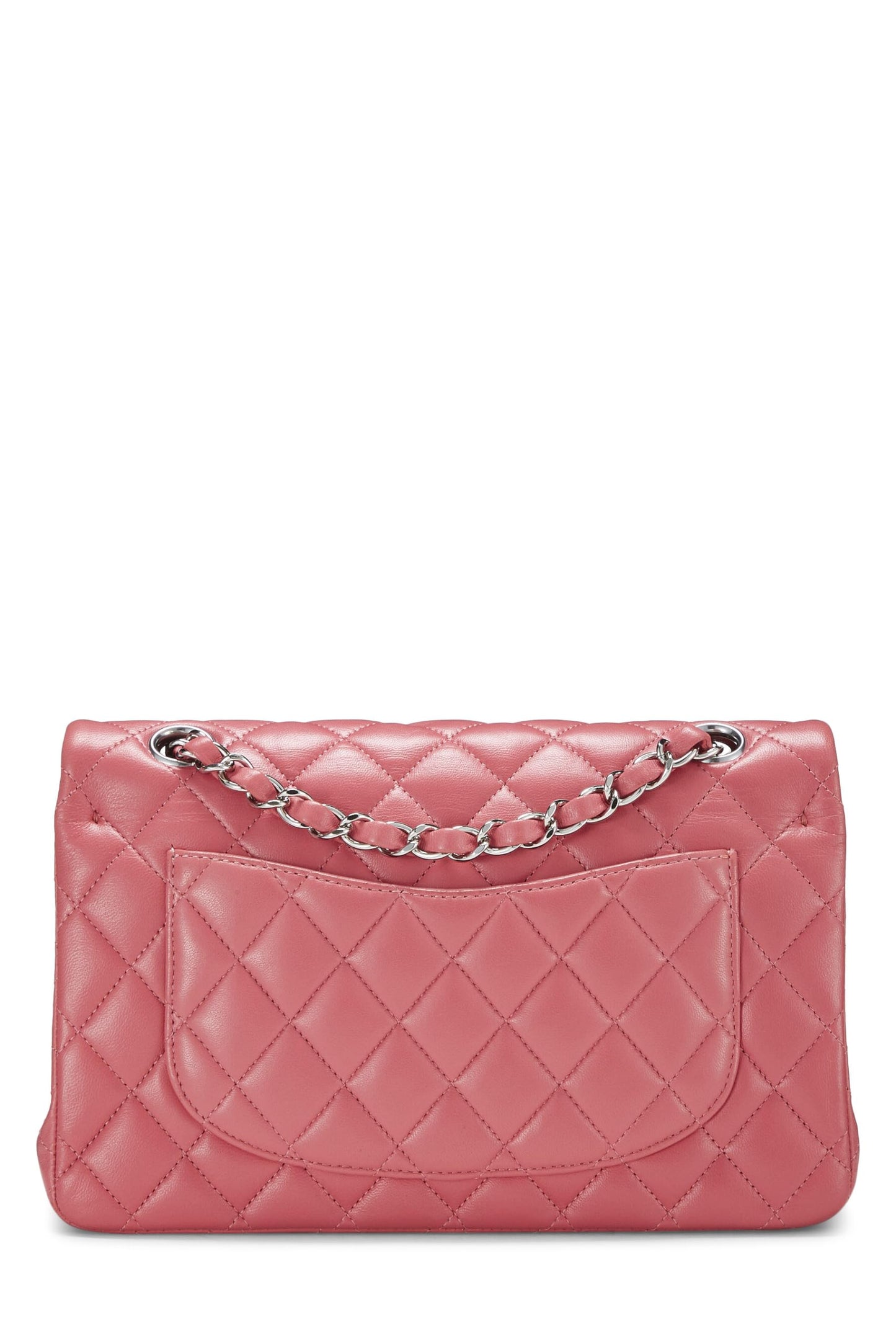 Chanel, Pink Quilted Lambskin Classic Double Flap Small, Pink