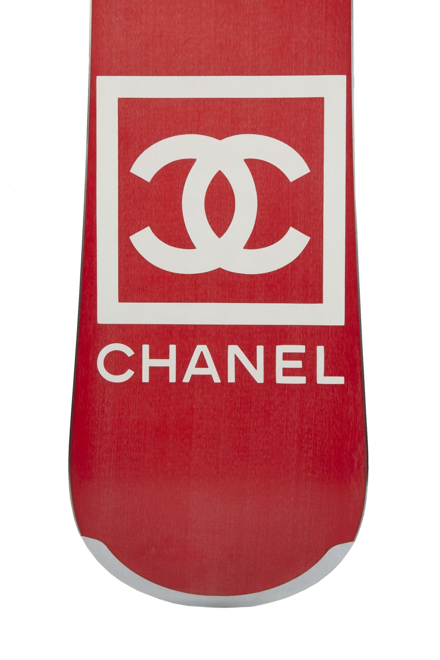 Chanel, White Fiberglass 'CC' Sportline Snowboard, White