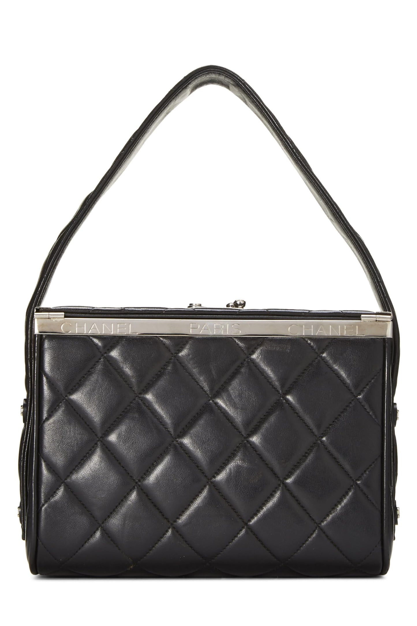 Chanel, Black Quilted Lambskin Box Bag, Black