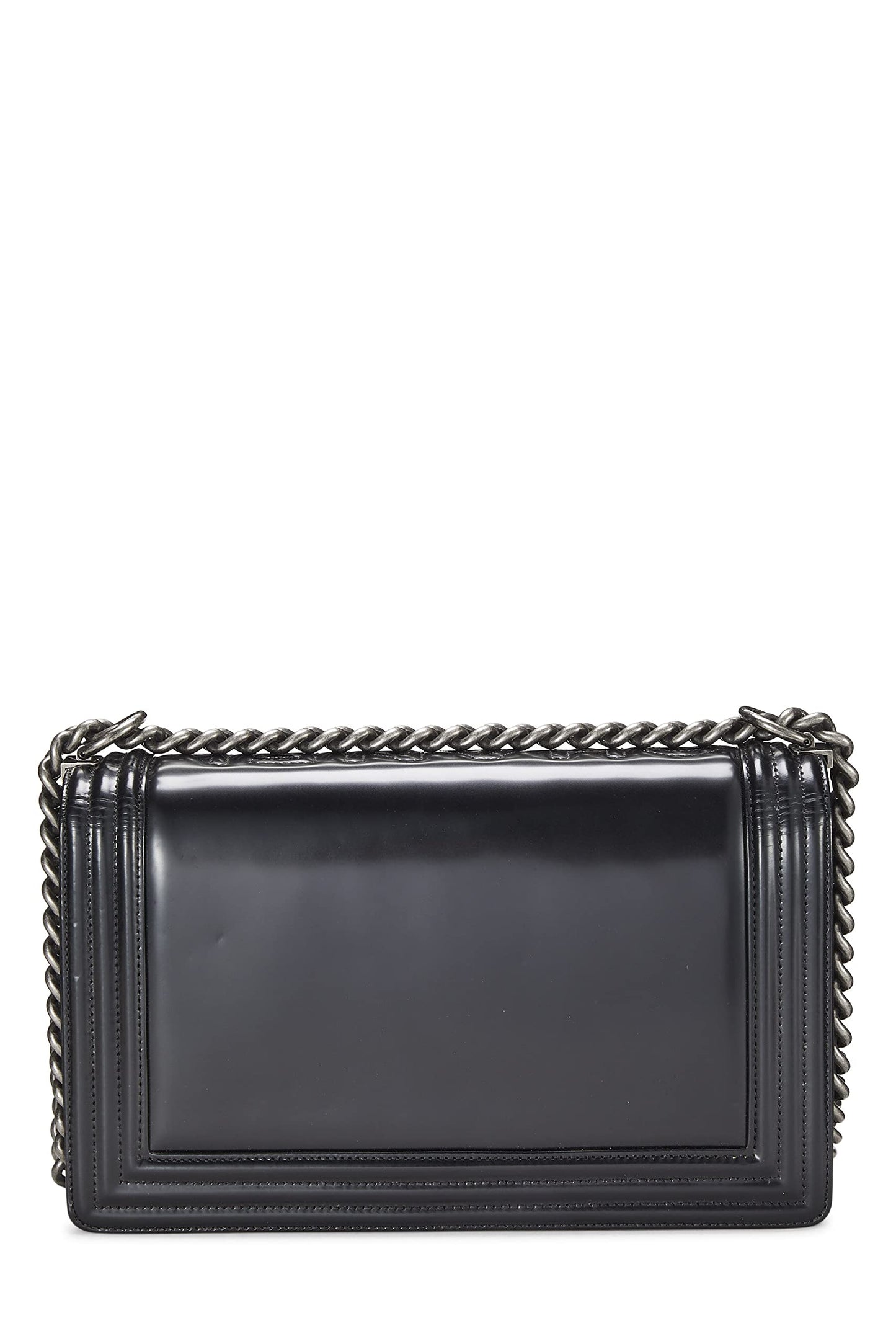 Chanel, Black Calfskin Reverso Boy Bag Large, Black