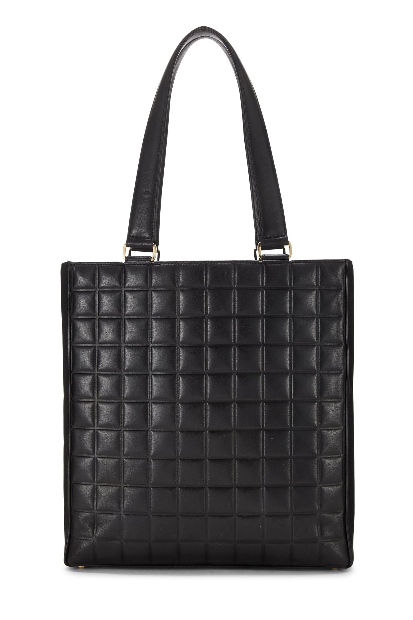 Chanel, Black Lambskin Chocolate Bar Tote, Black