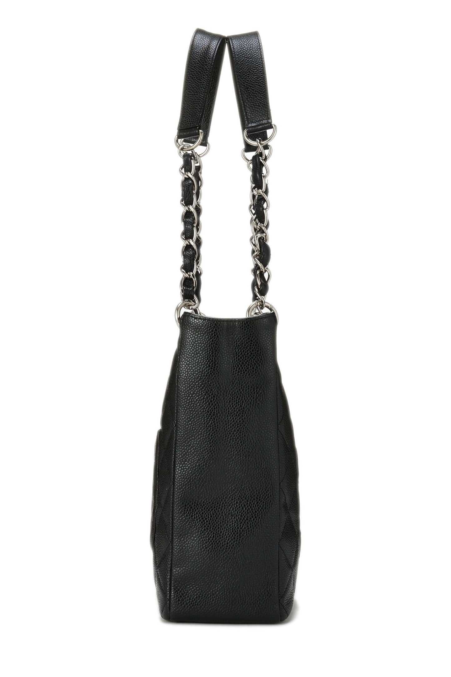 Chanel, Black Quilted Caviar Petite Shopping Tote (PST), Black