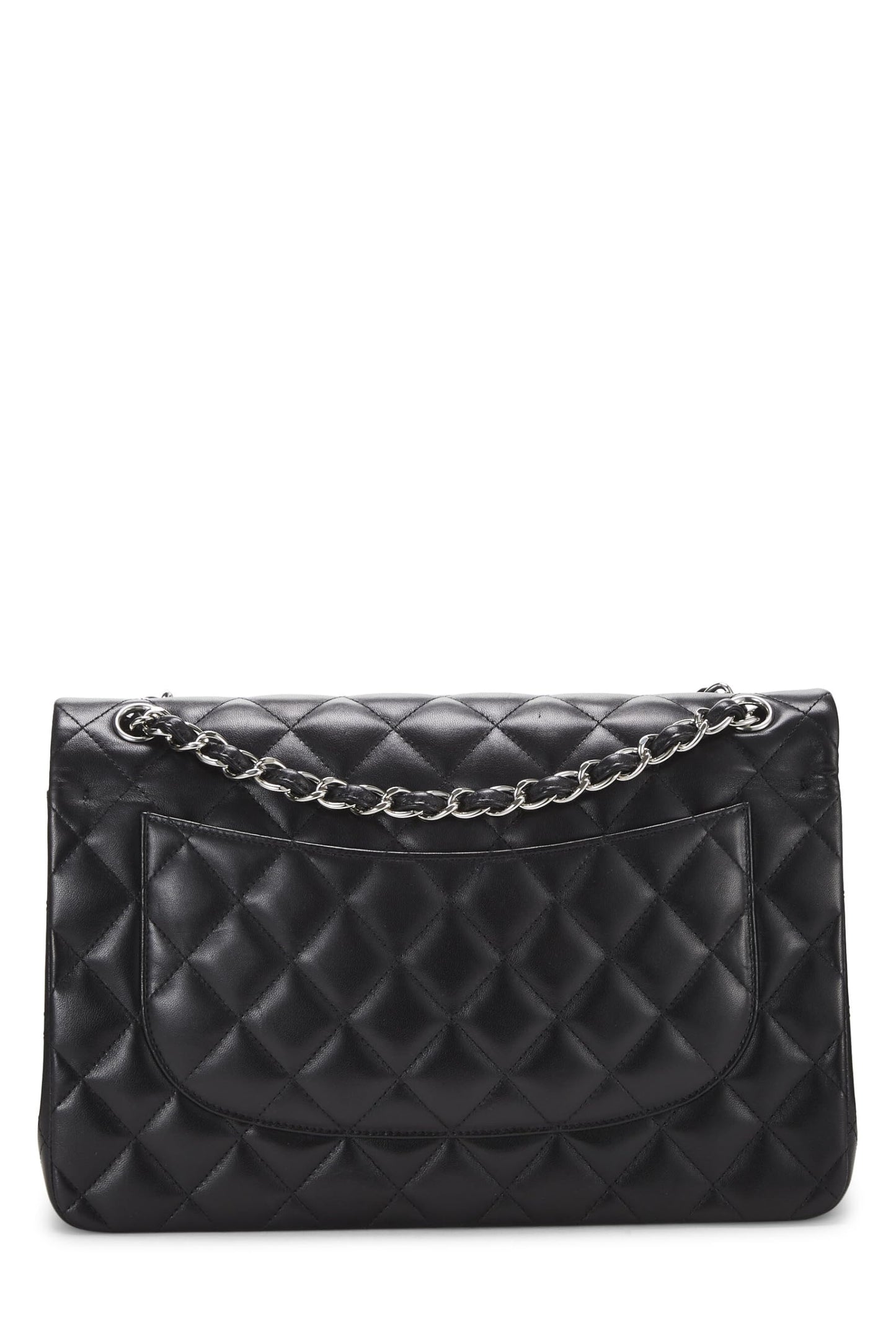 Chanel, Black Quilted Lambskin New Classic Double Flap Jumbo, Black
