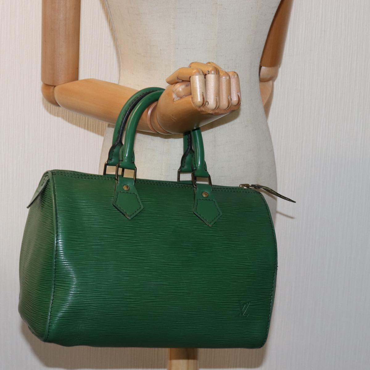 LOUIS VUITTON Epi Speedy 25 Hand Bag Borneo Green M43014 LV 71659
