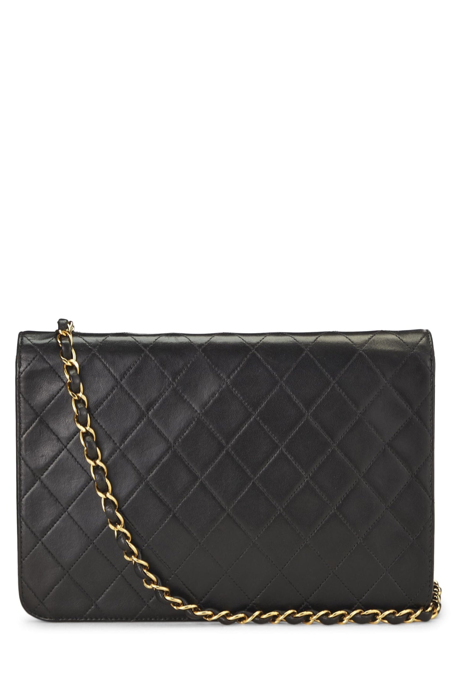 Chanel, Black Quilted Lambskin Ex Flap Medium, Black