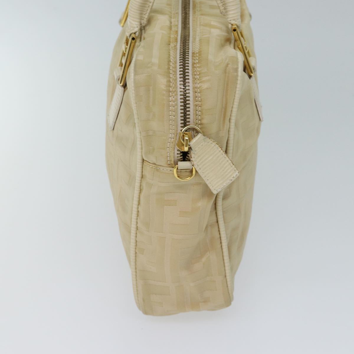 Luxury Fendi Zucca Canvas Hand Bag 2way Cream71902