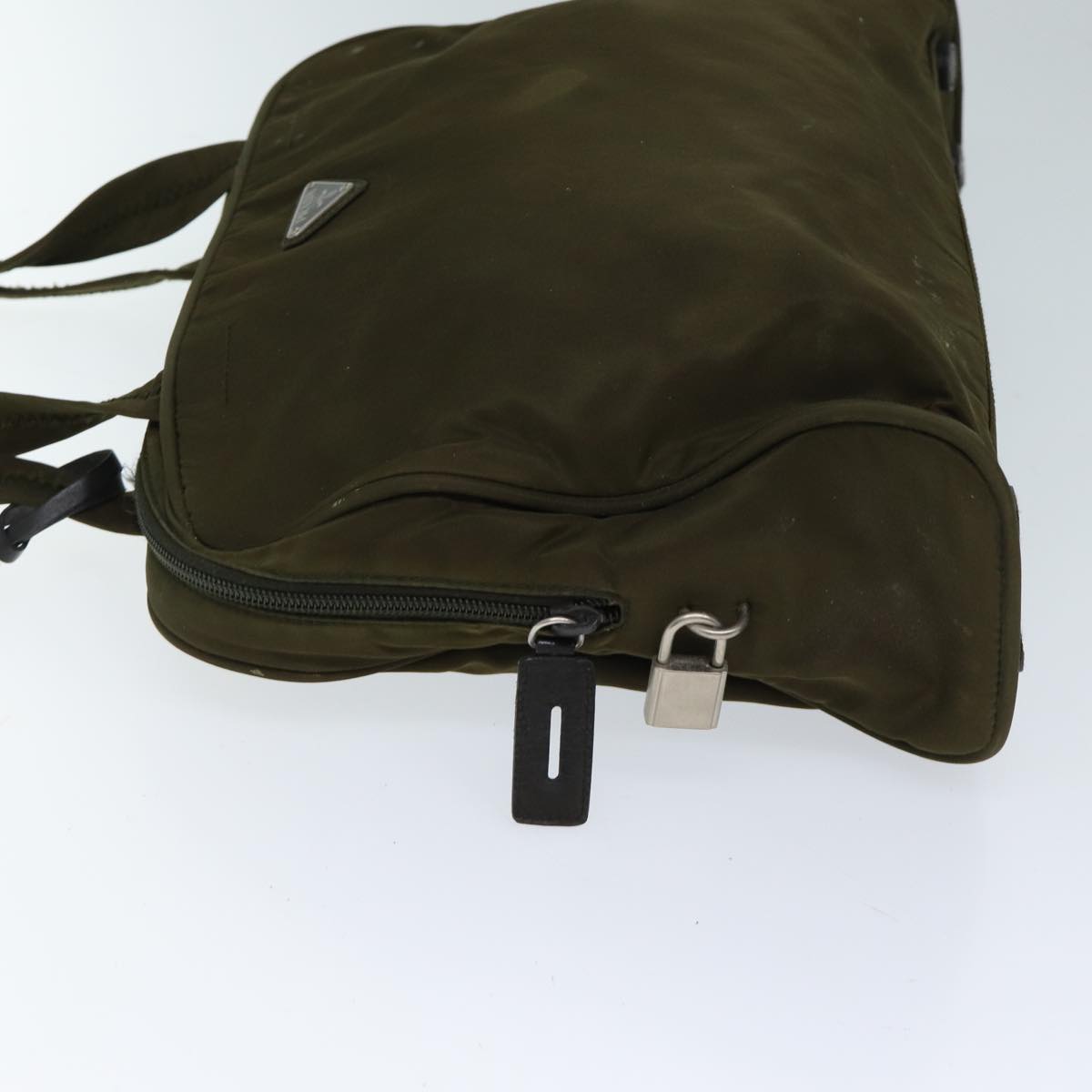 Luxury PradaShoulder Bag Nylon Khaki 71908