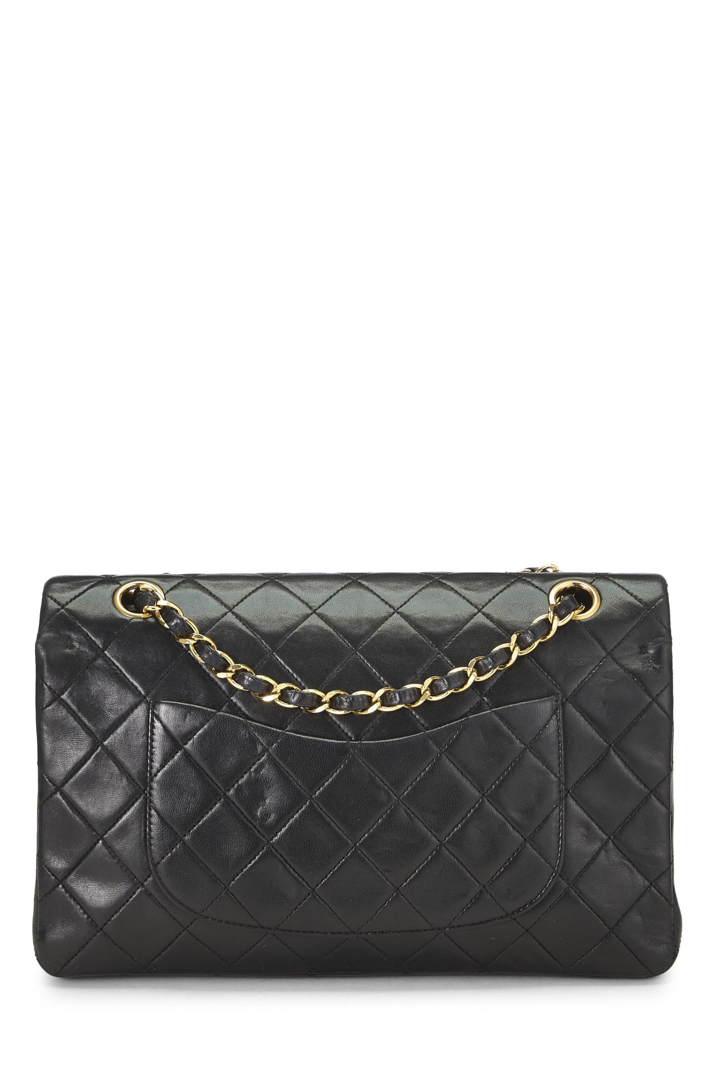 Chanel, Black Quilted Lambskin Classic Double Flap Medium, Black