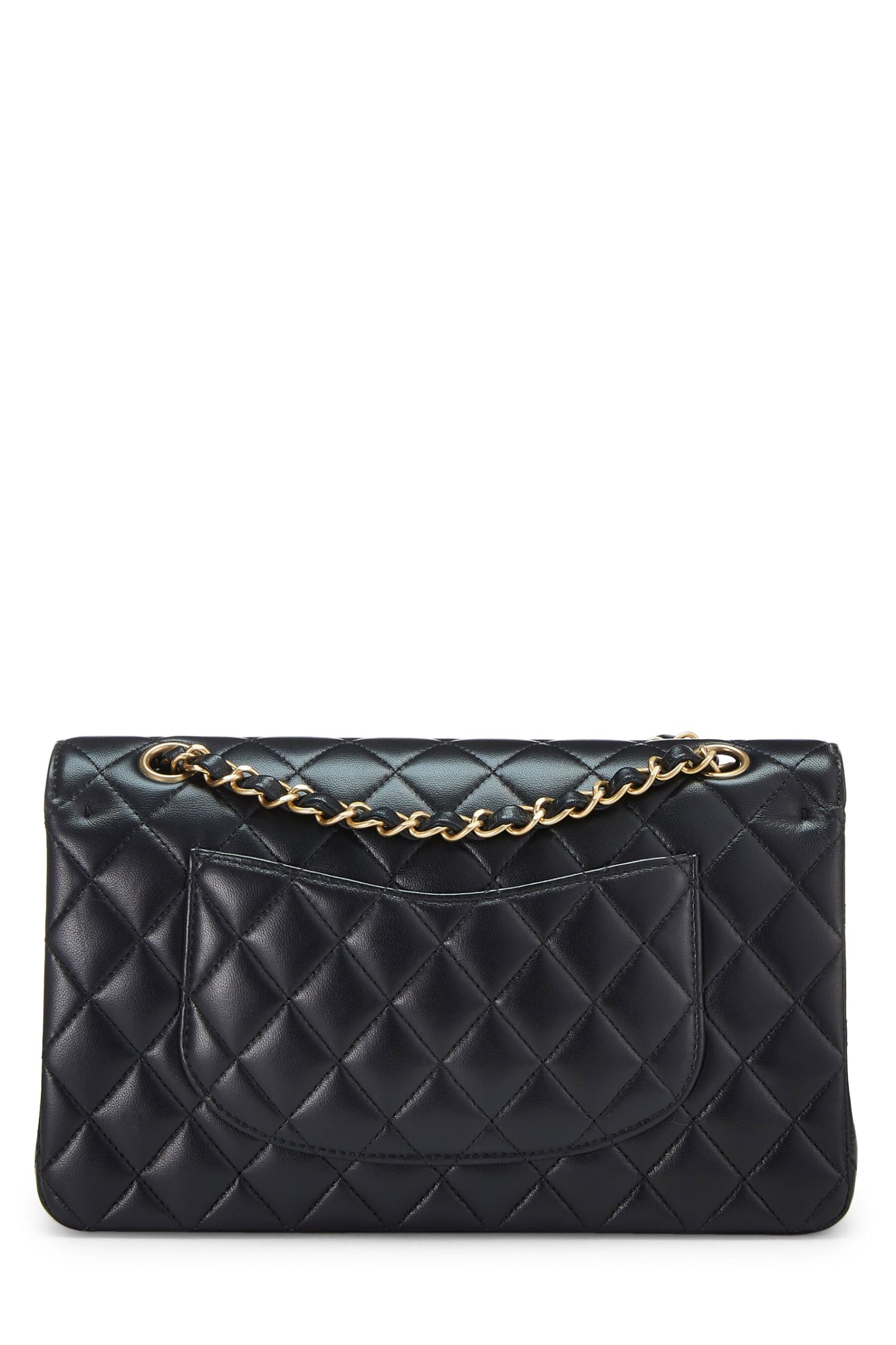 Chanel, Black Lambskin Lucky Charm Double Flap Medium, Black