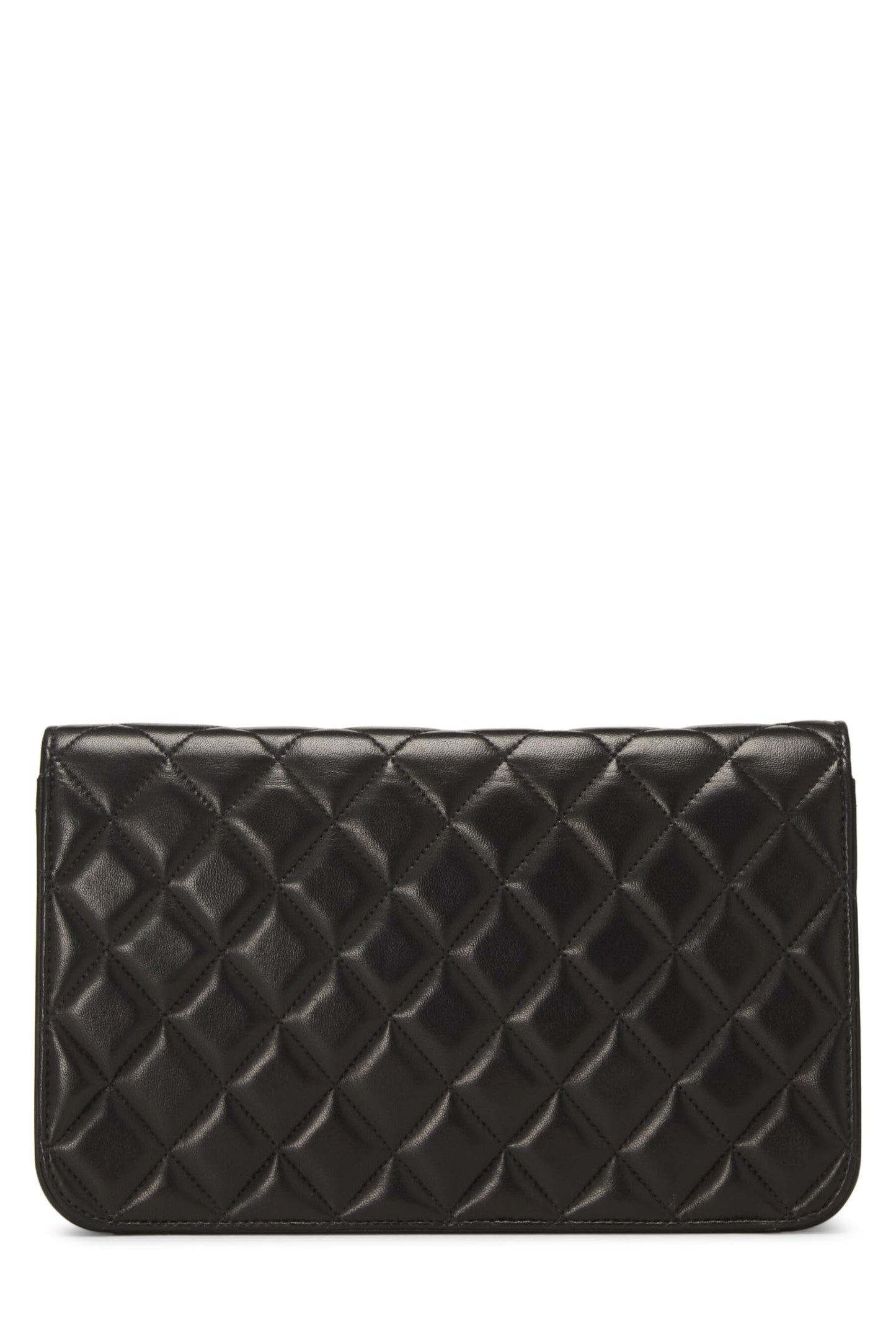 Chanel, Black Quilted Lambskin Snap Full Flap Small, Black