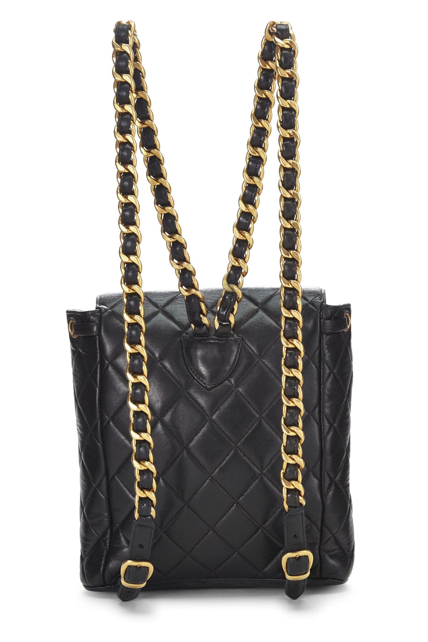 Chanel, Black Quilted Lambskin Classic Backpack, Black