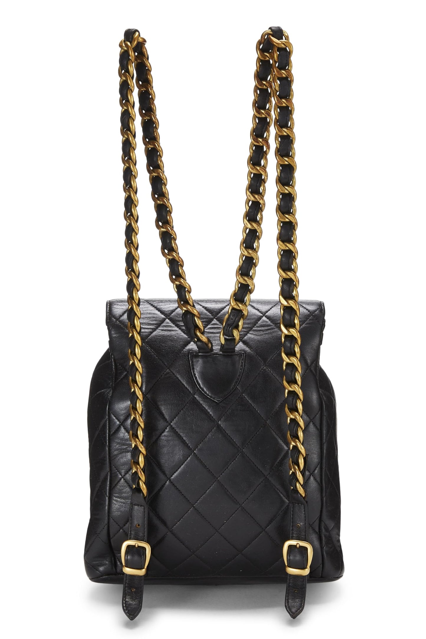 Chanel, Black Quilted Lambskin 'CC' Classic Backpack Medium, Black