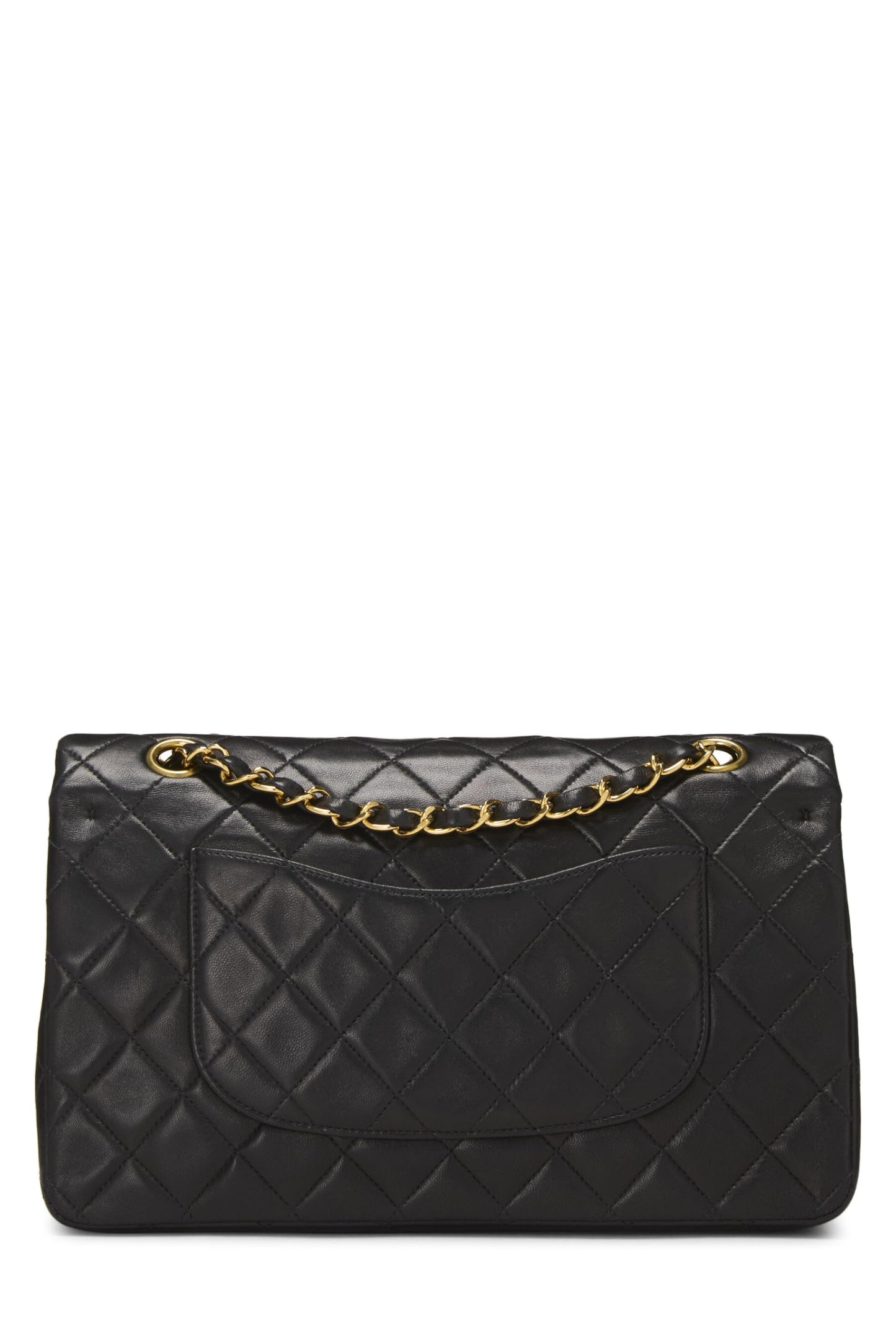 Chanel, Black Quilted Lambskin Classic Double Flap Medium, Black