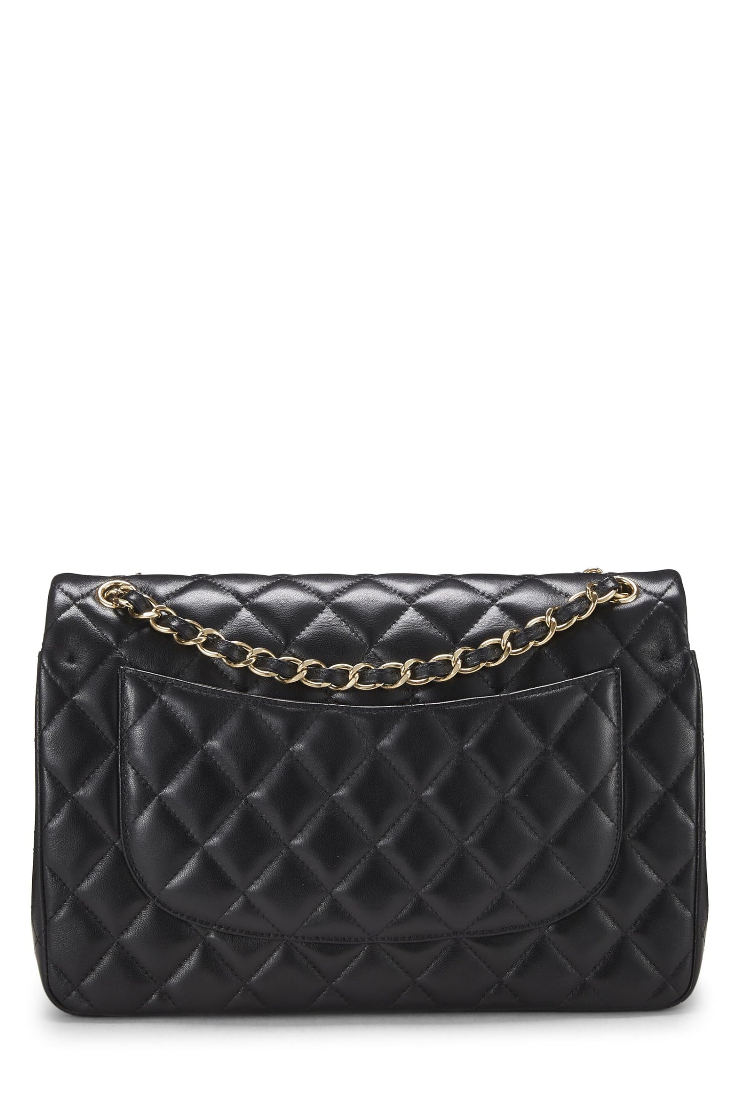 Chanel, Black Quilted Lambskin New Classic Double Flap Jumbo, Black