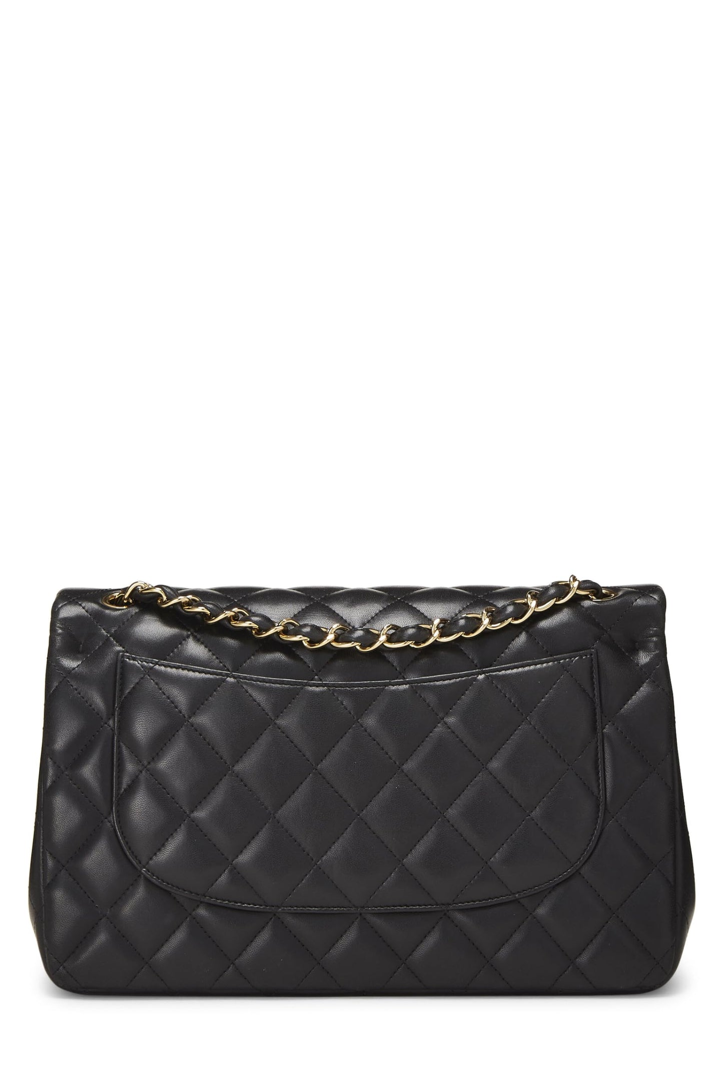 Chanel, Black Quilted Lambskin New Classic Double Flap Jumbo, Black