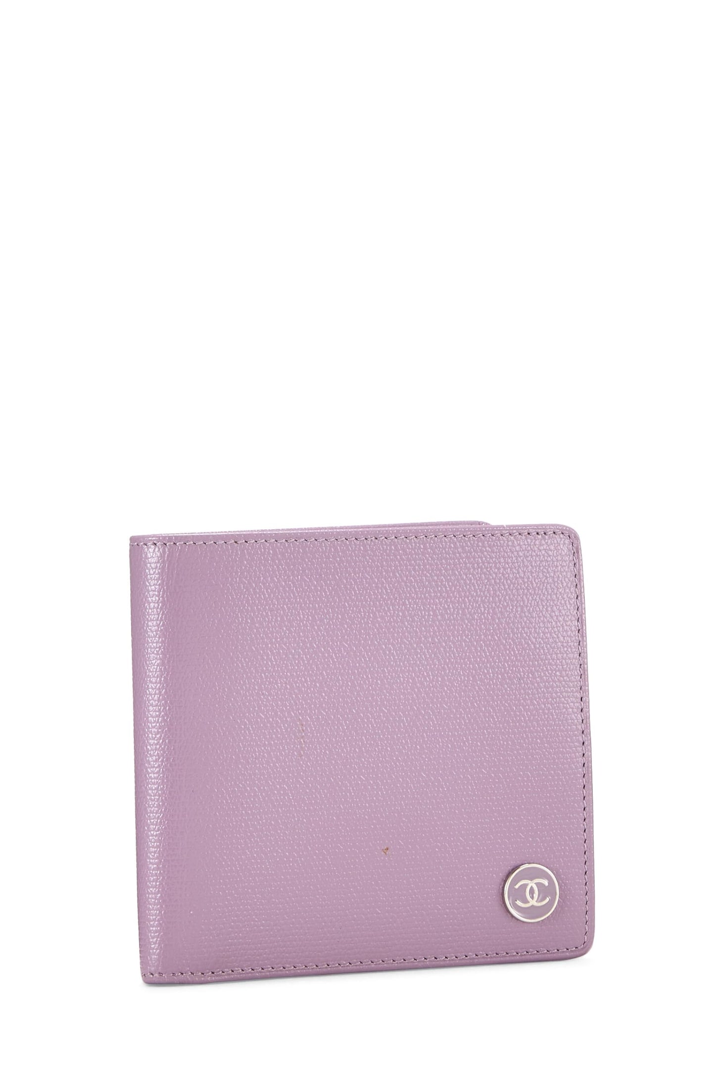 Chanel, Purple Calfskin Bifold Wallet, Purple