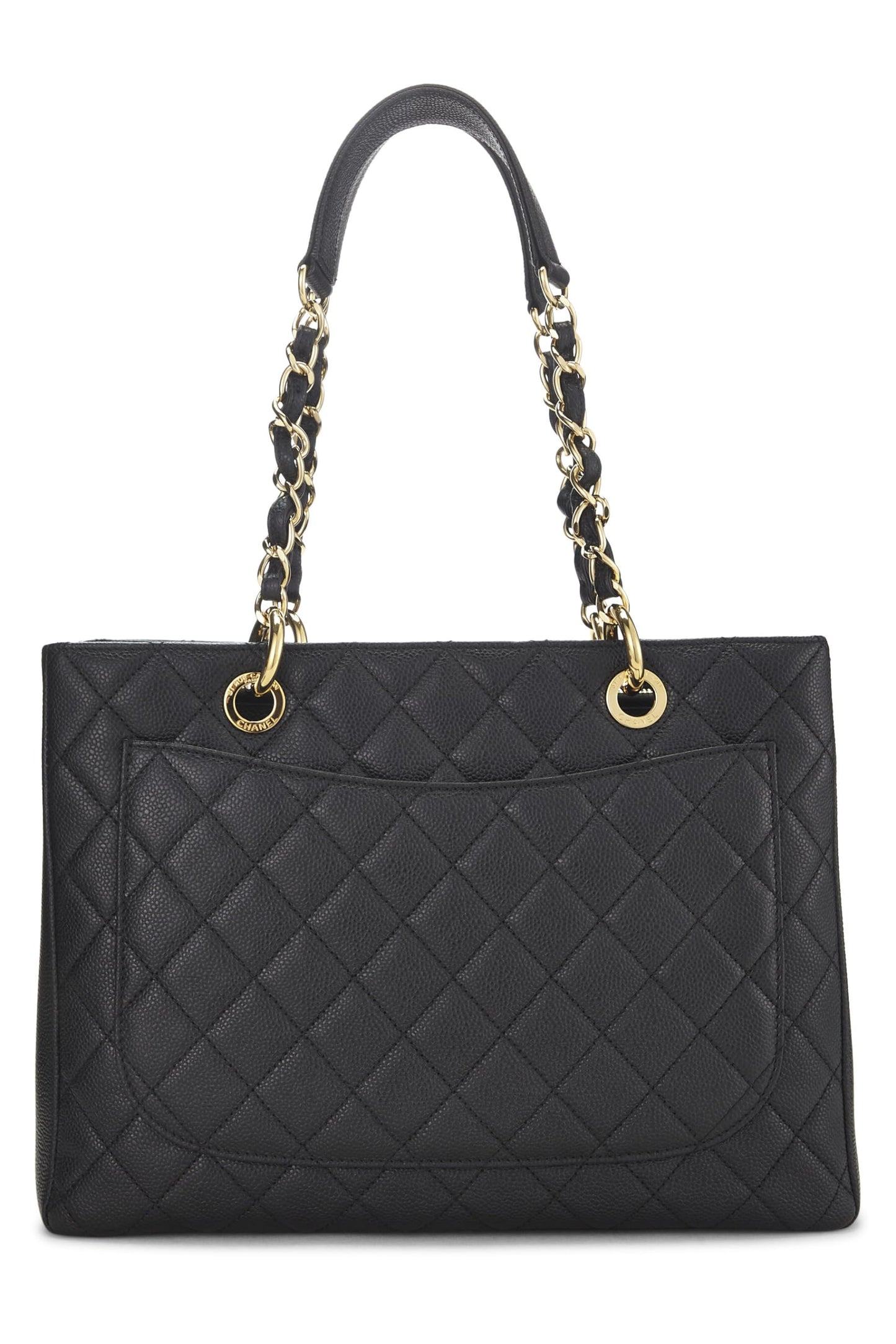Chanel, Black Quilted Caviar Grand Shopping Tote (GST), Black