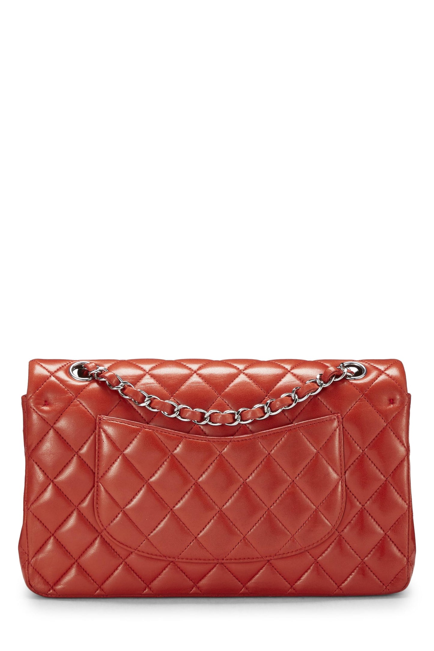 Chanel, Red Quilted Lambskin Classic Double Flap Medium, Red