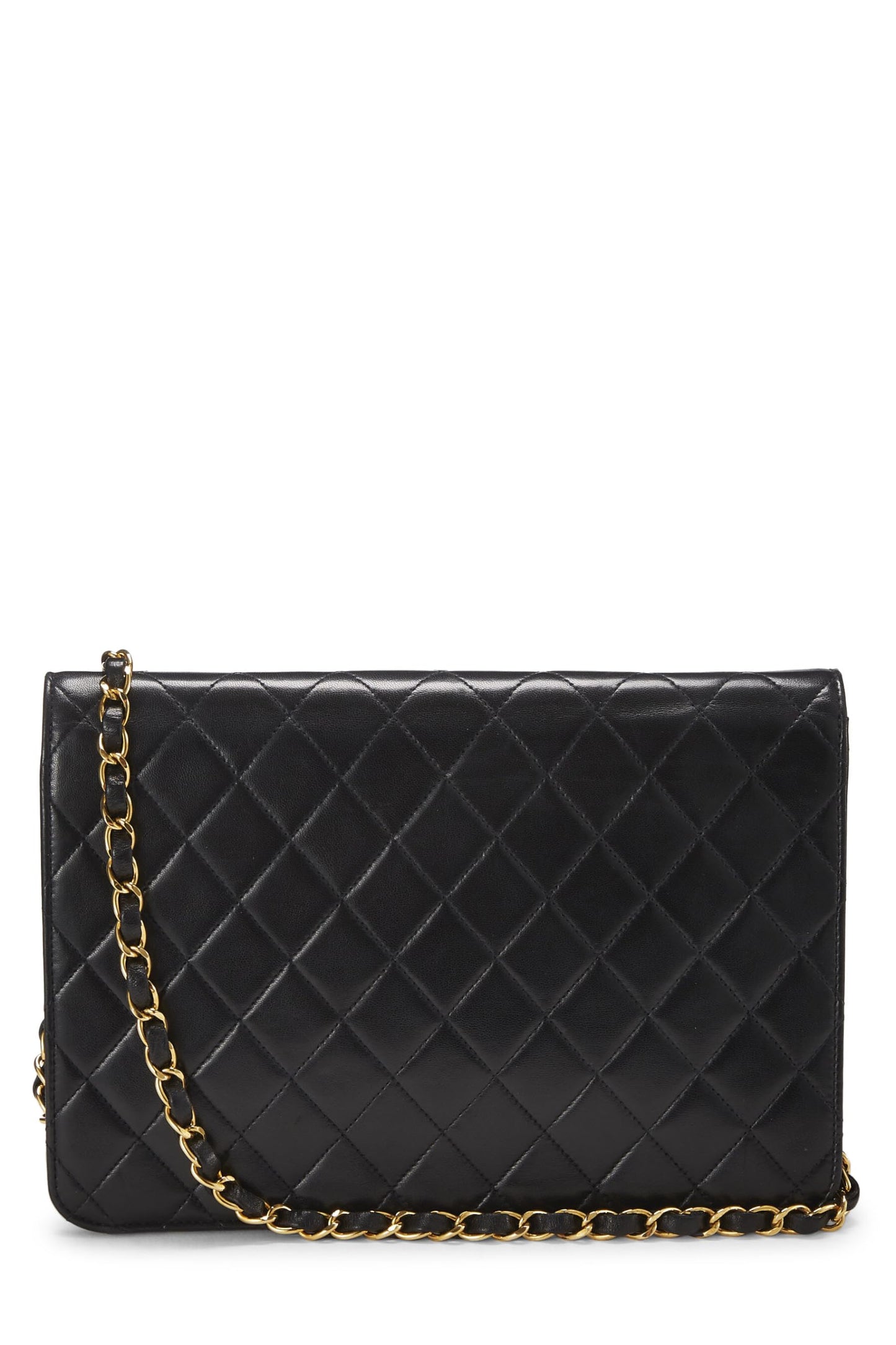 Chanel, Black Quilted Lambskin Ex Flap Medium, Black