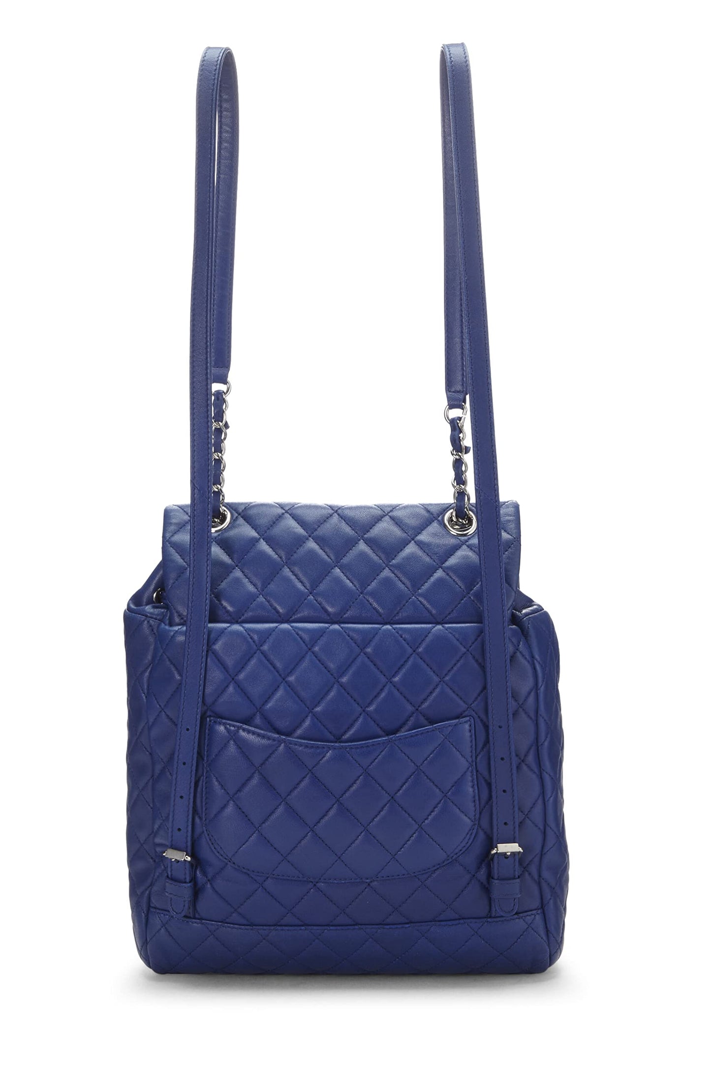 Chanel, Blue Quilted Lambskin Urban Spirit Backpack Large, Blue