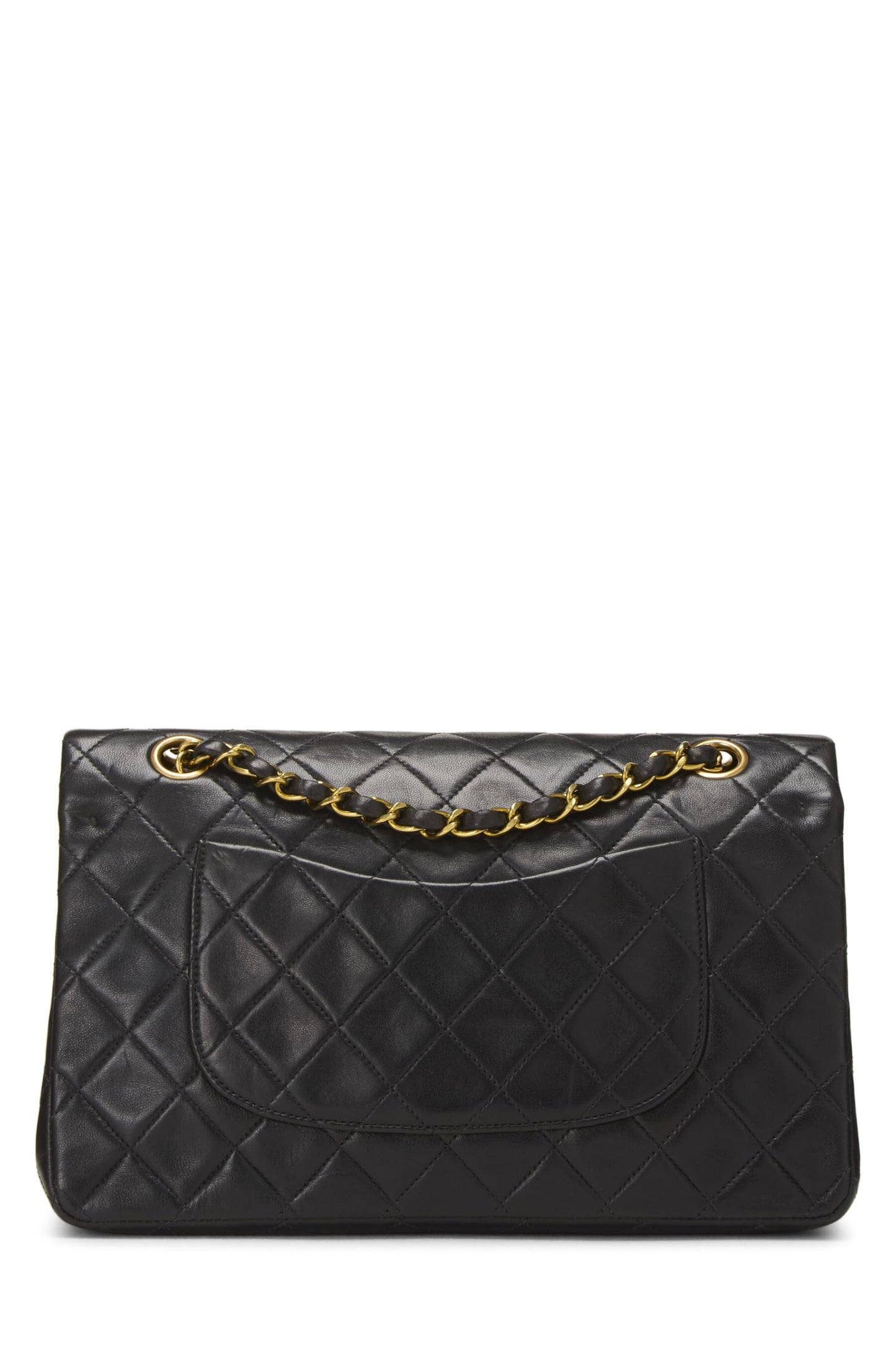 Chanel, Black Quilted Lambskin Classic Double Flap Medium, Black