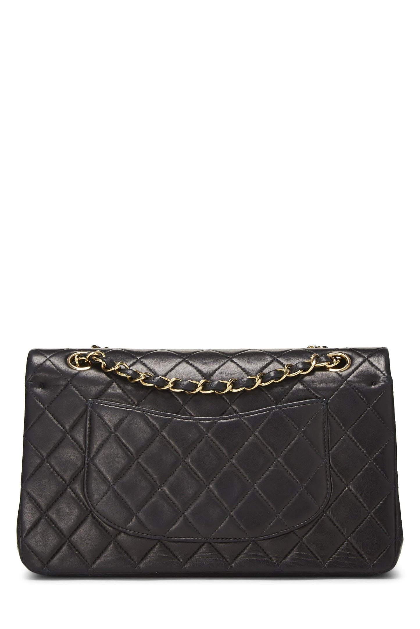 Chanel, Black Quilted Lambskin Classic Double Flap Medium, Black