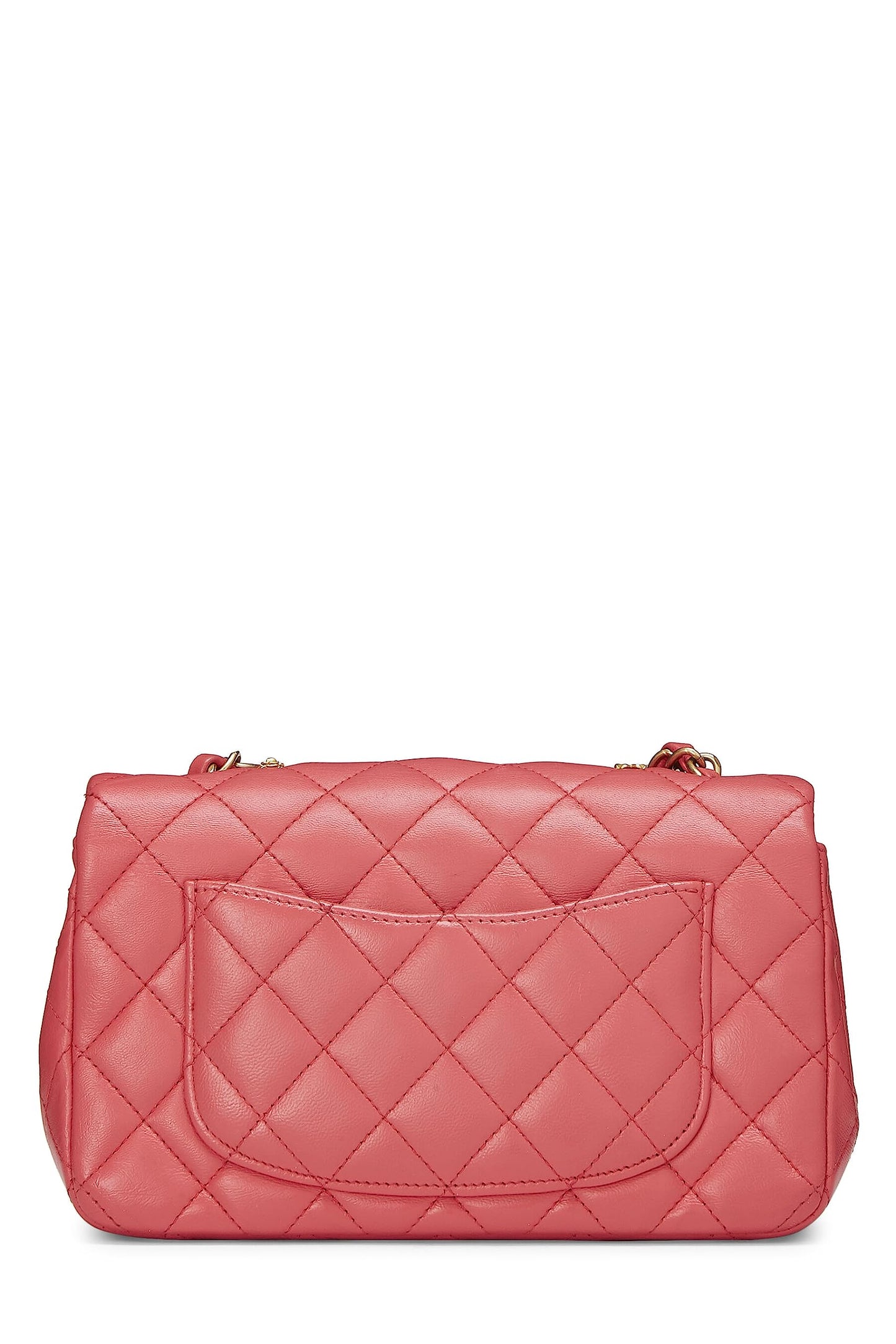 Chanel, Pink Lambskin Lucky Charm Rectangular Flap Mini, Pink