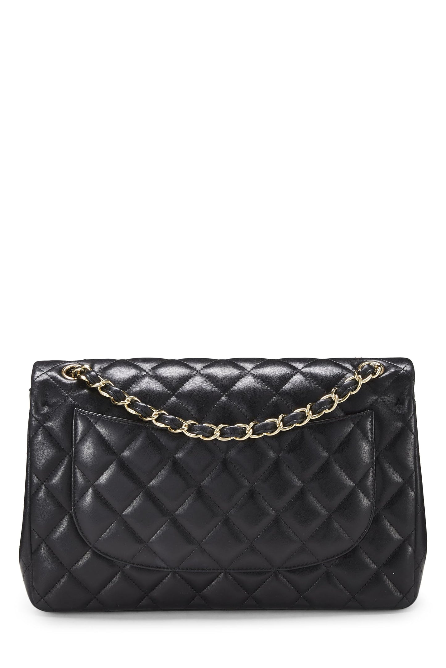 Chanel, Black Quilted Lambskin New Classic Double Flap Jumbo, Black