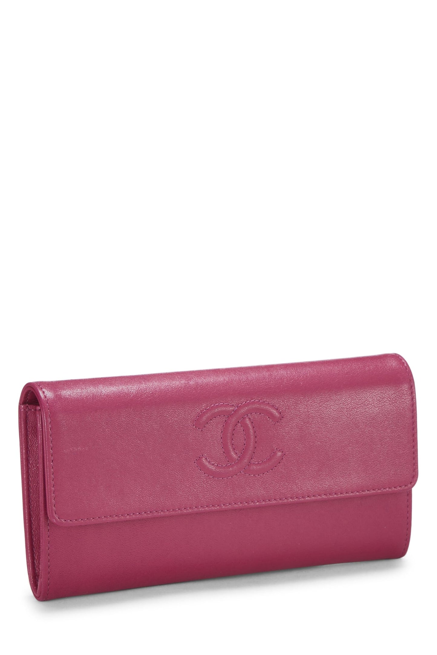 Chanel, Purple Calfskin 'CC' Long Wallet, Purple