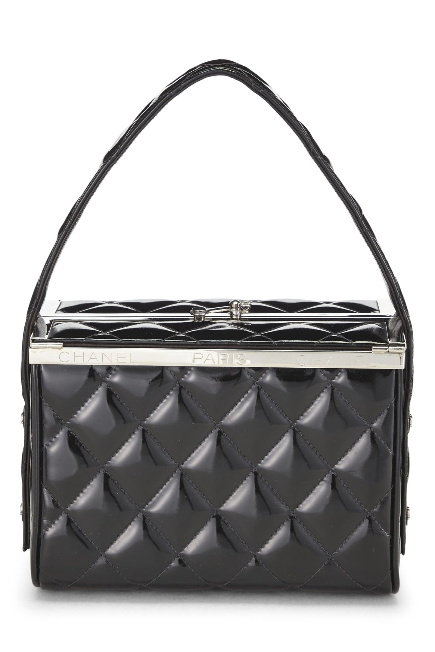Chanel, Black Patent Leather Box Vanity, Black