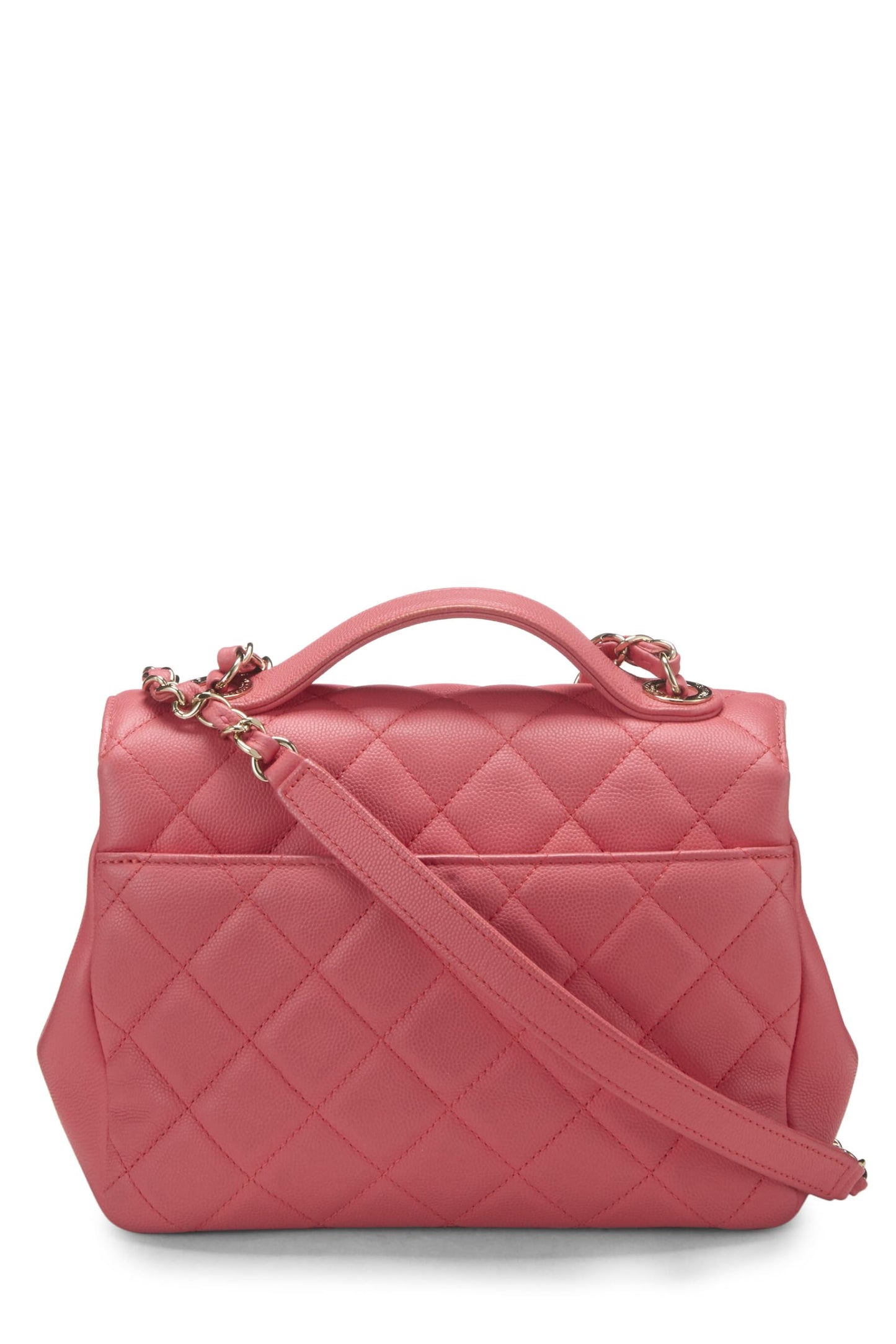 Chanel, Pink Quilted Caviar Business Affinity Flap Bag Small, Pink