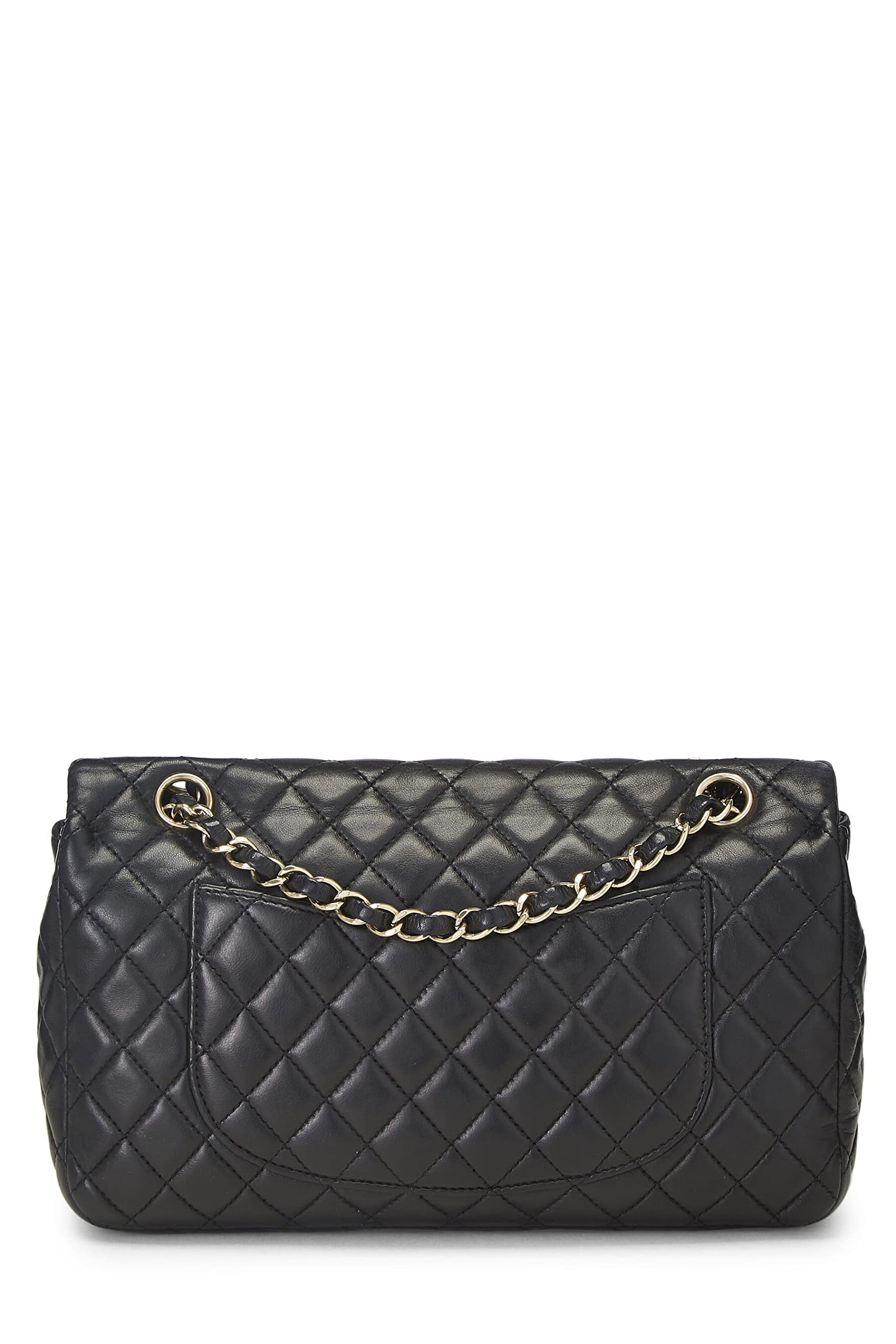 Chanel, Black Quilted Lambskin Valentine Single Flap Medium, Black