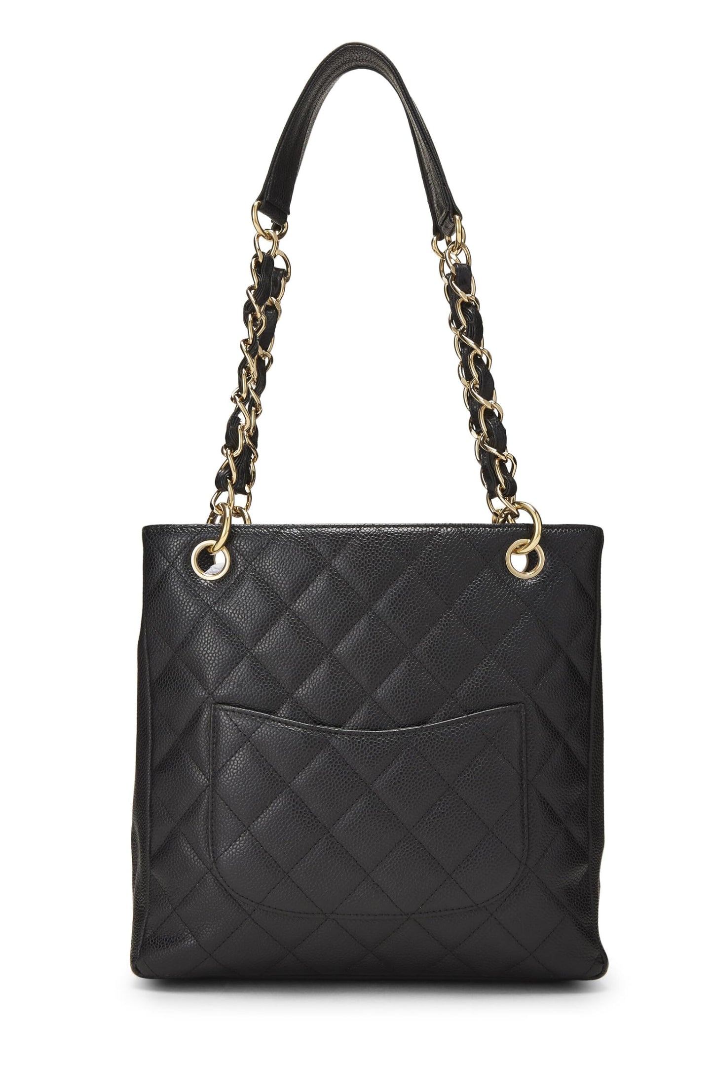 Chanel, Black Quilted Caviar Petite Shopping Tote (PST), Black