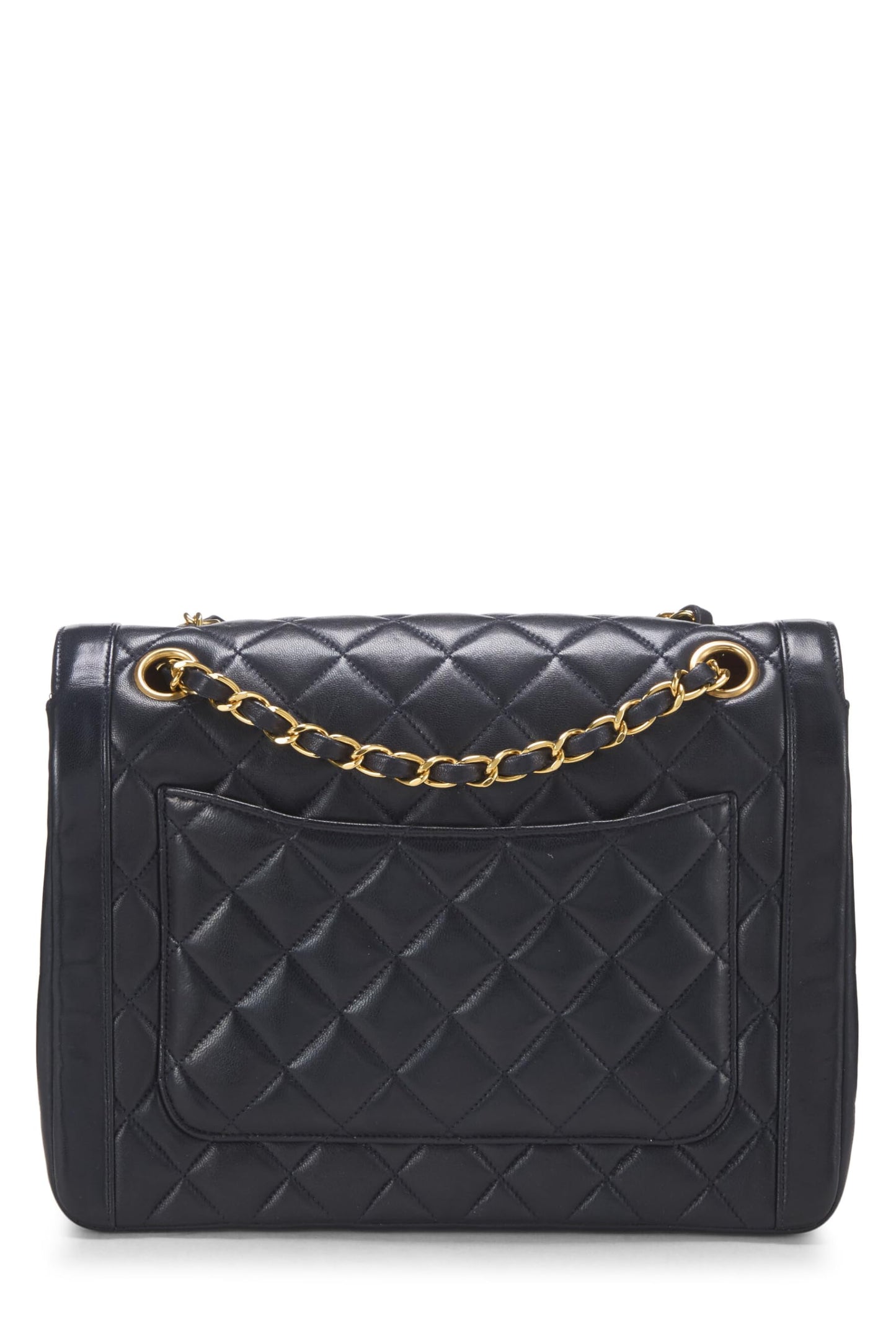 Chanel, Black Quilted Lambskin Paris Limited Double Flap Small, Navy