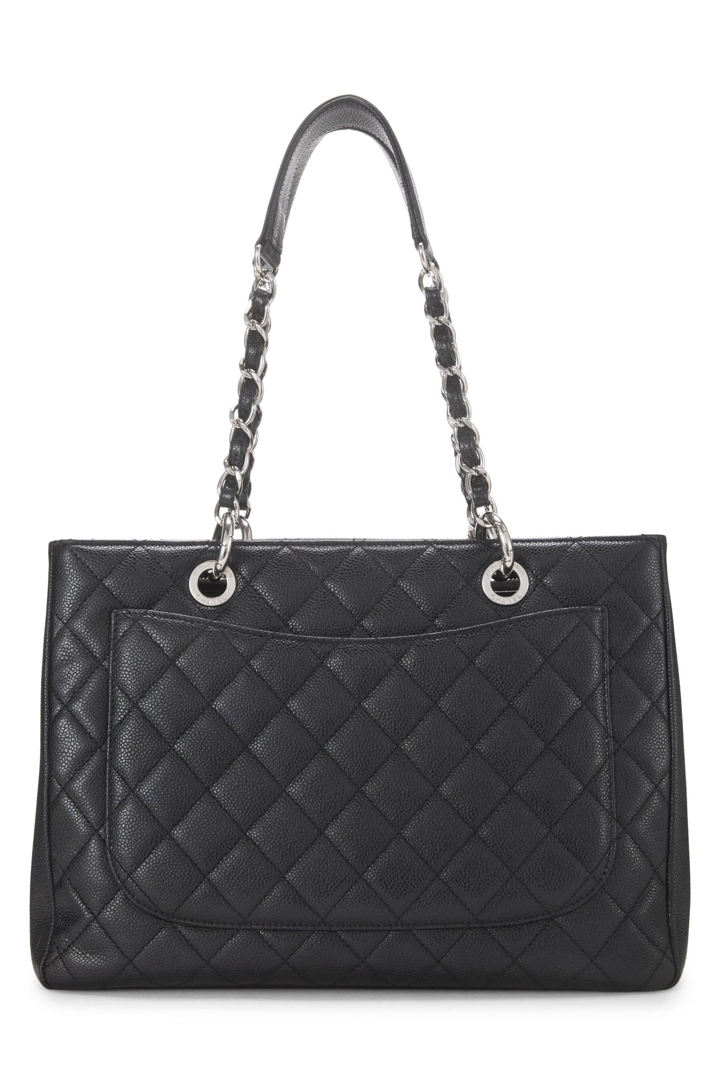 Chanel, Black Quilted Caviar Grand Shopping Tote (GST), Black