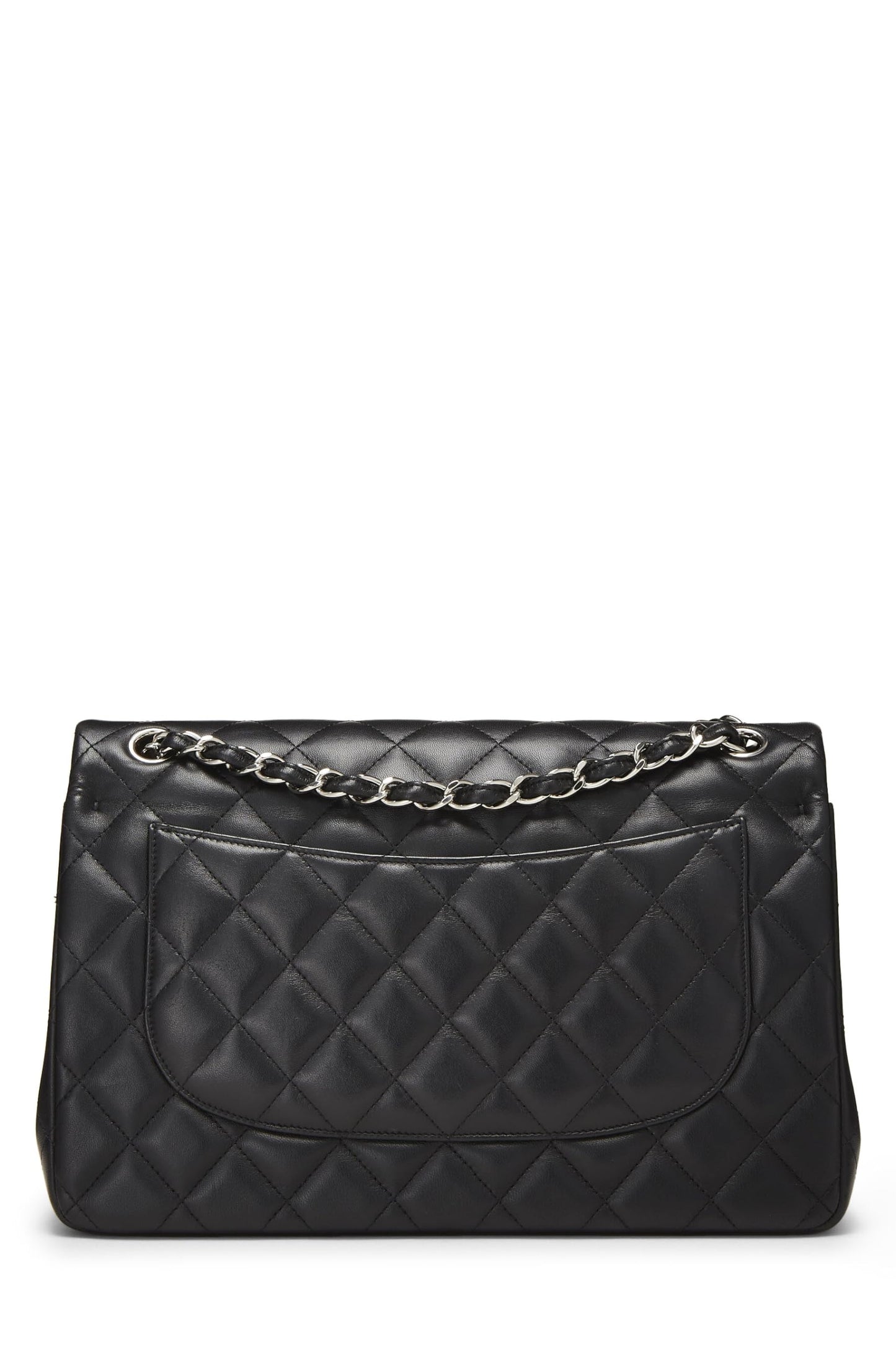 Chanel, Black Quilted Lambskin New Classic Double Flap Jumbo, Black