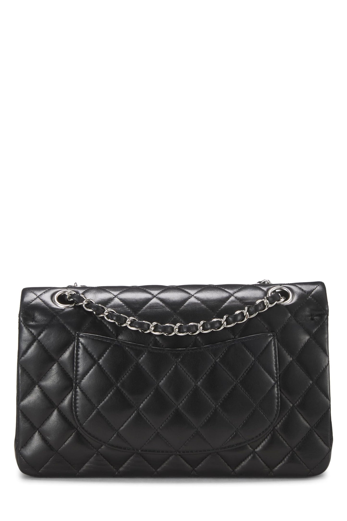 Chanel, Black Quilted Lambskin Classic Double Flap Medium, Black