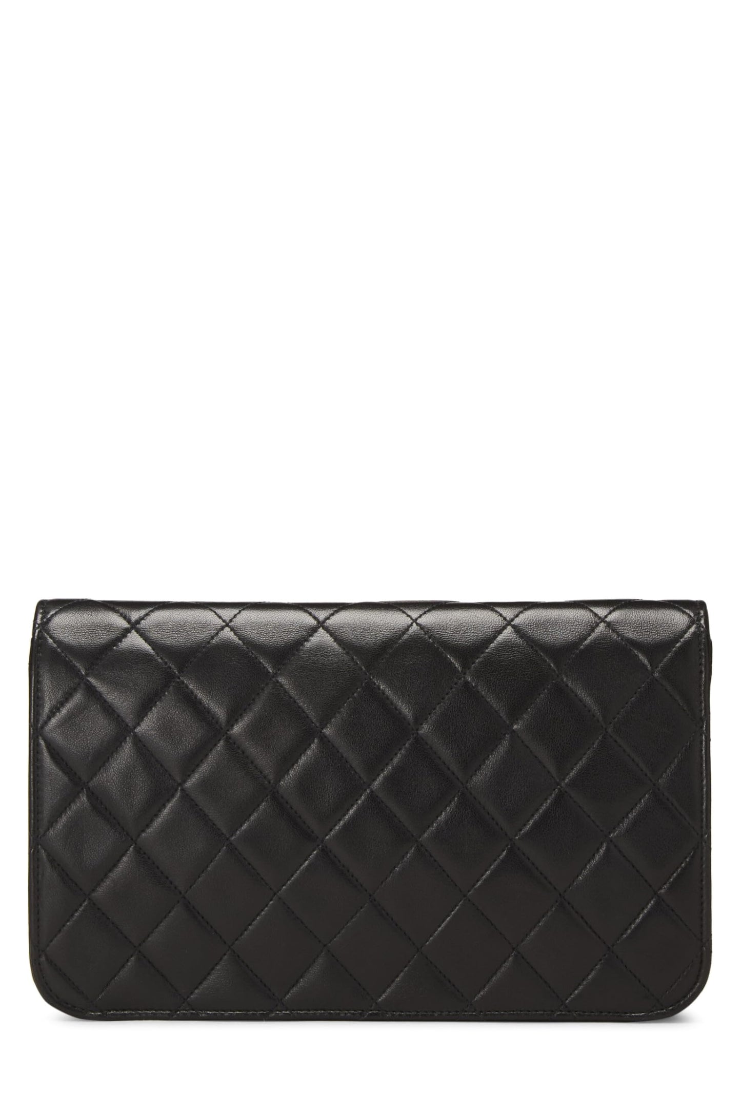 Chanel, Black Quilted Lambskin Snap Full Flap Small, Black
