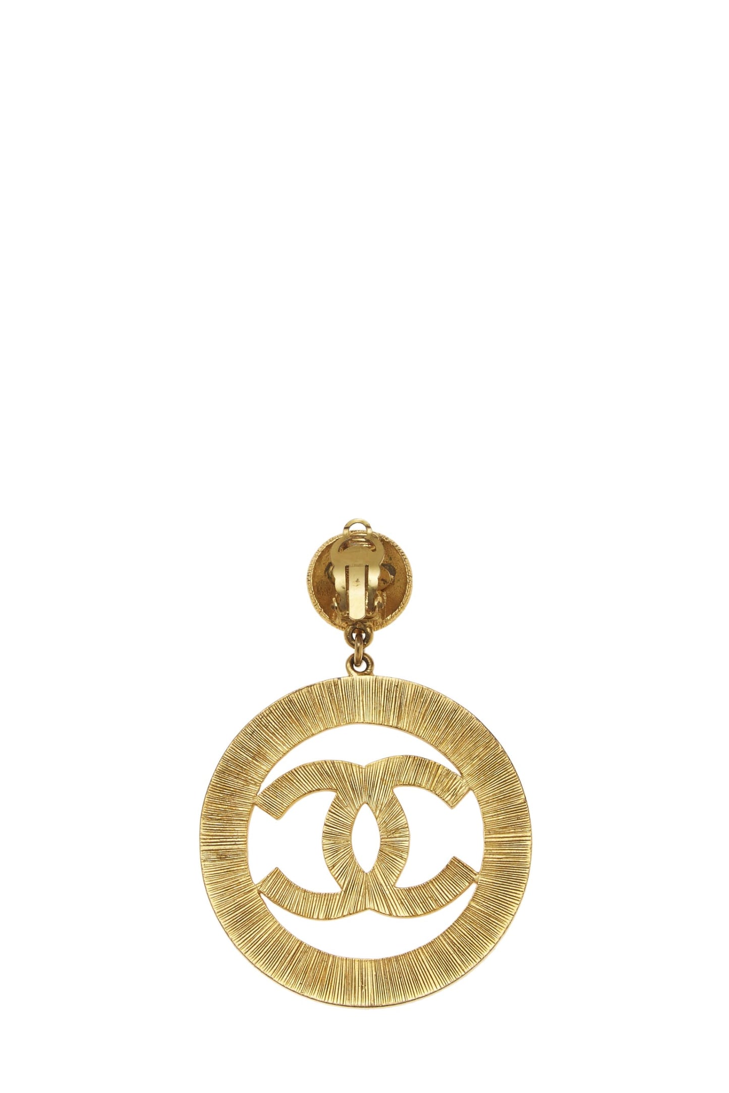 Chanel, Gold 'CC' Dangling Sunburst Earrings Large, Gold