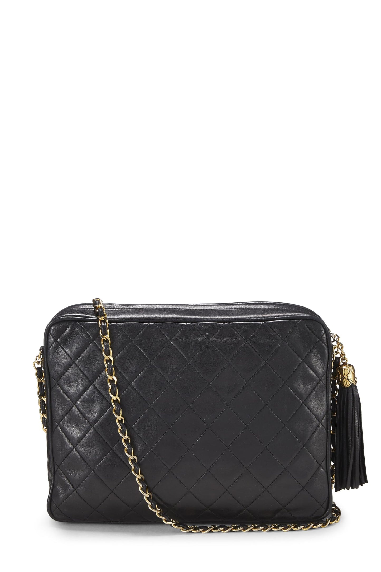 Chanel, Black Quilted Lambskin Pocket Camera Bag Large, Black