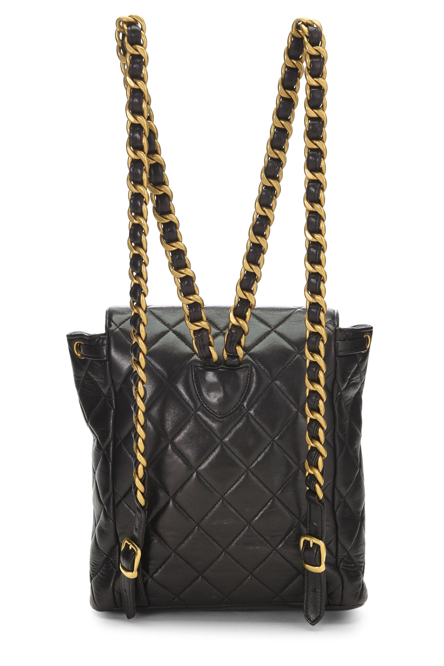 Chanel, Black Quilted Lambskin 'CC' Classic Backpack Medium, Black