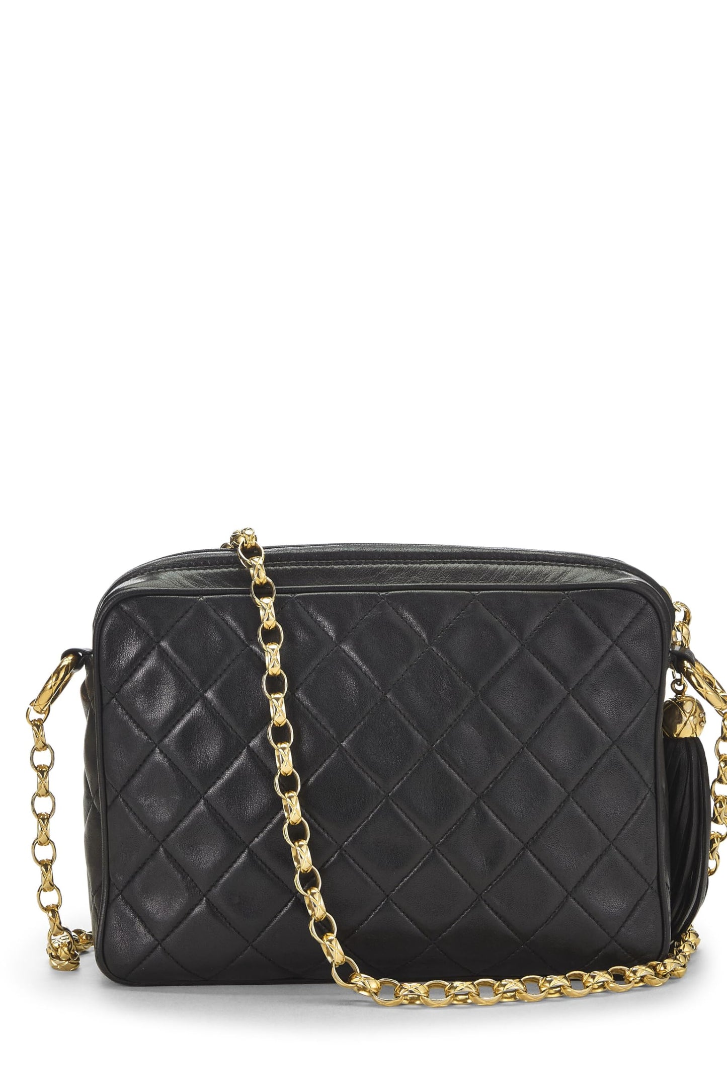 Chanel, Black Quilted Lambskin Pocket Camera Bag Medium, Black