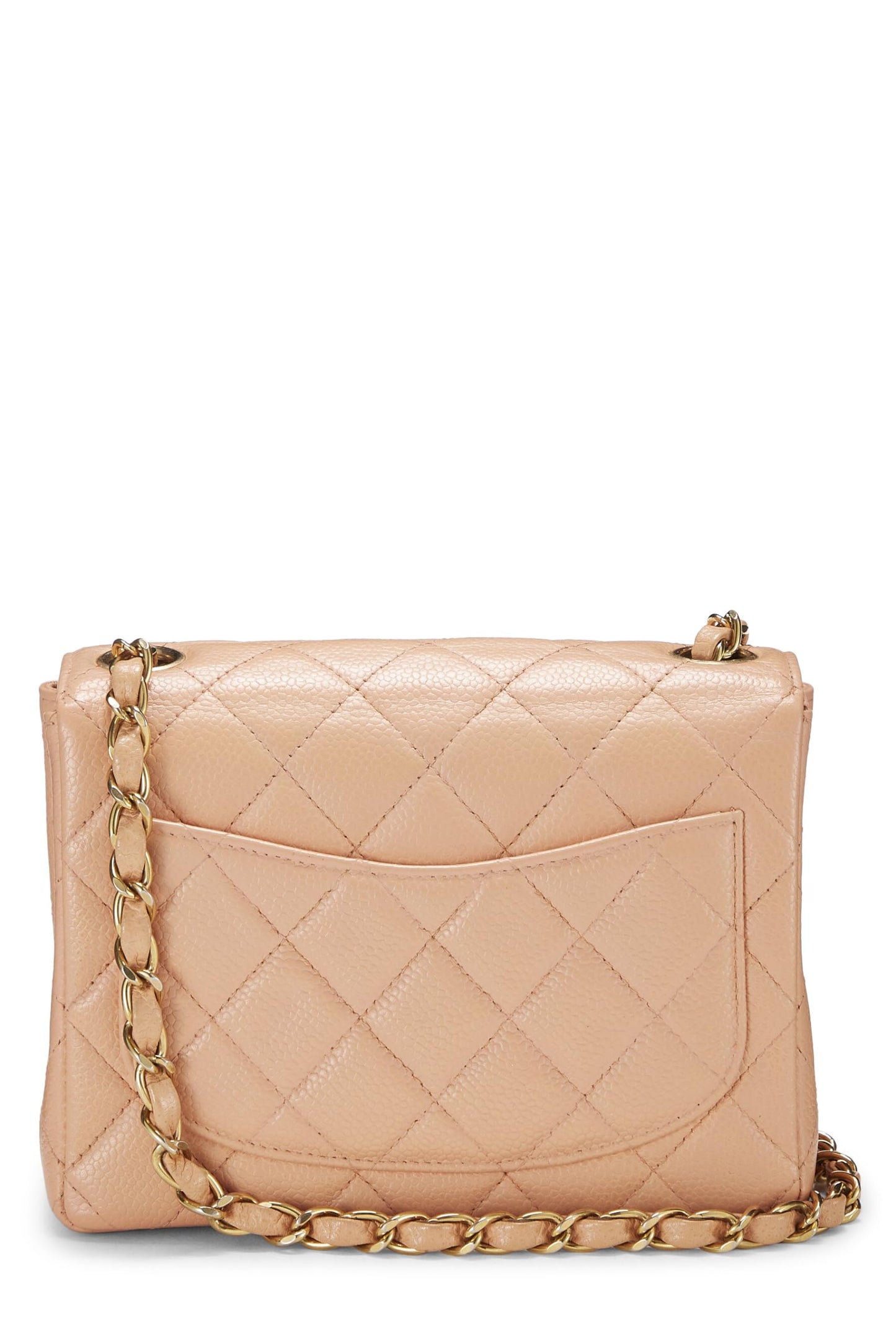Chanel, Pink Quilted Caviar Half Flap Mini, Pink