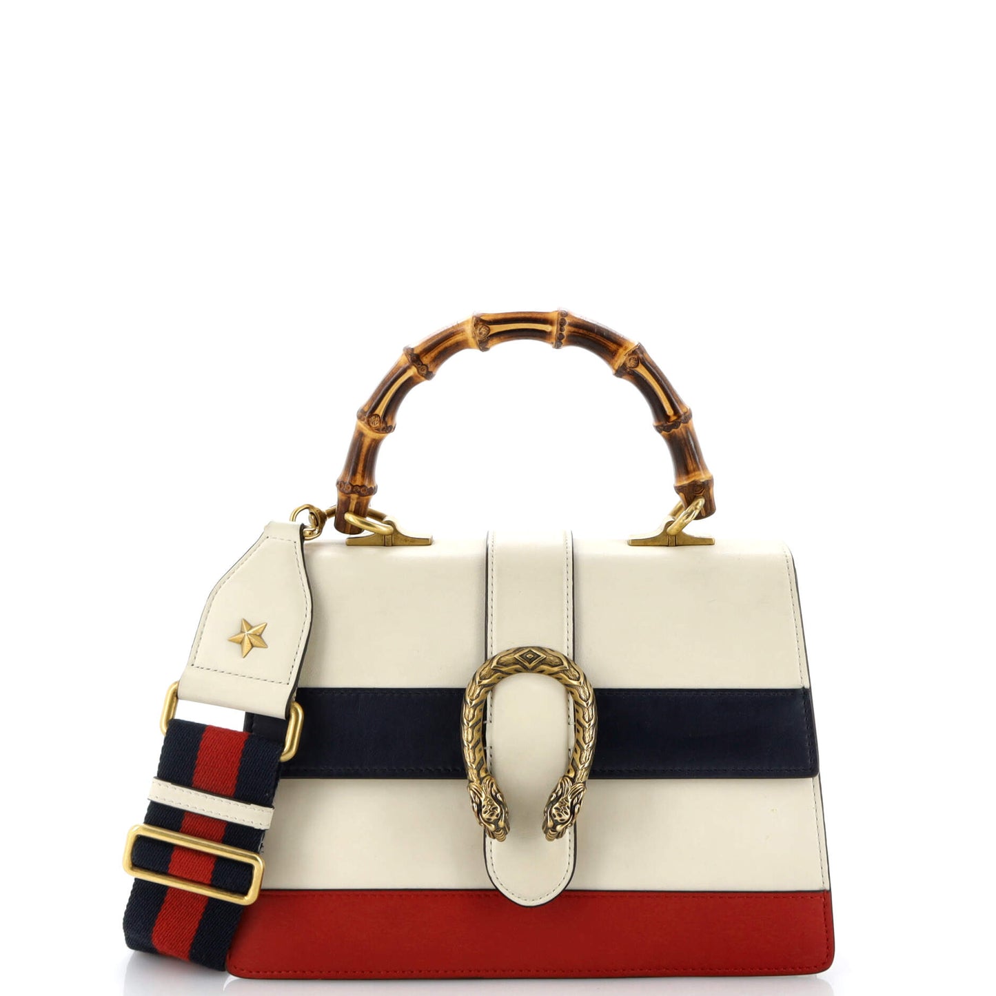 Luxury Gucci Trending 2025 Dionysus Bamboo Top Handle Bag Colorblock Leather Medium