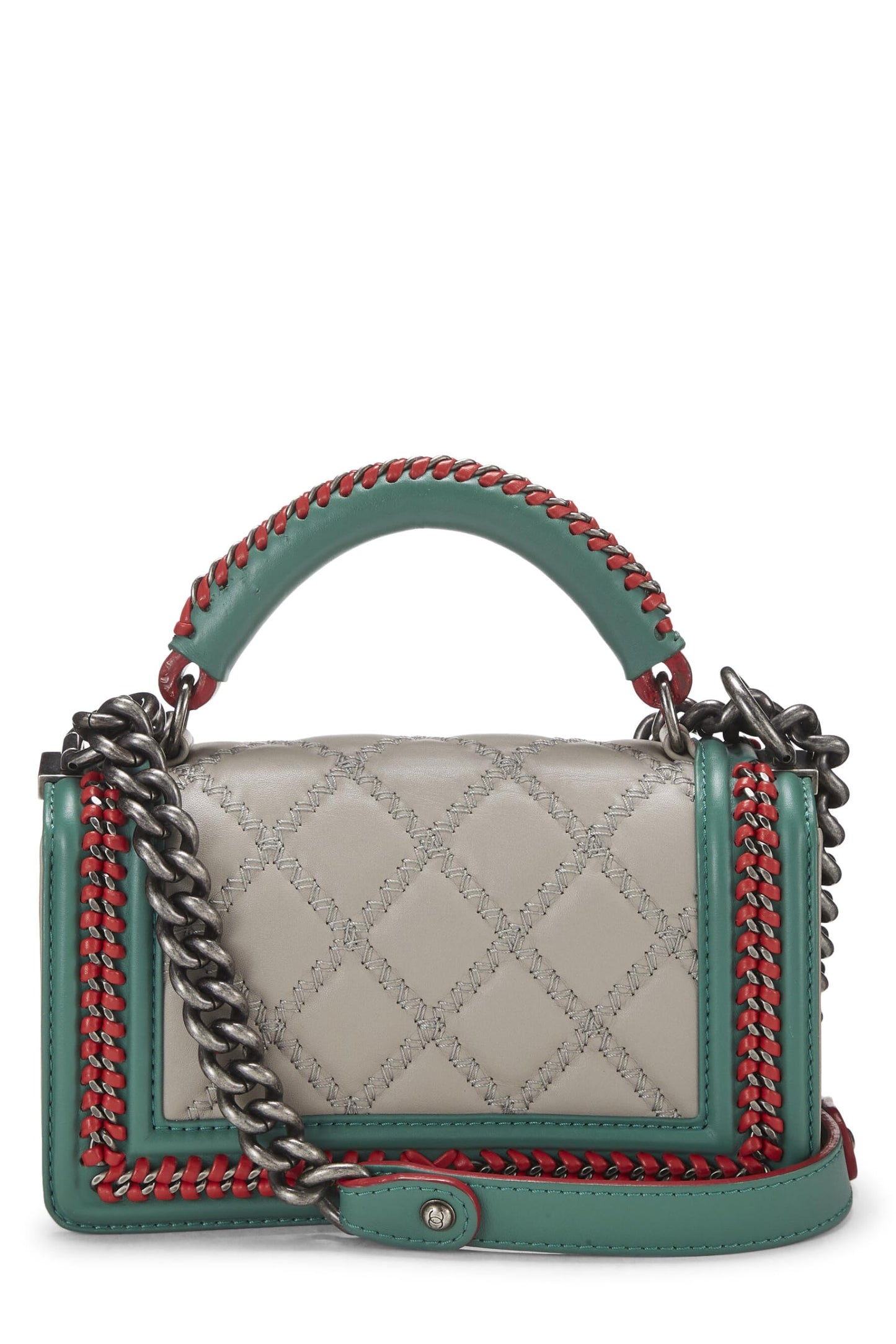 Chanel, Paris-Salzburg Multicolor Braided Around Top Handle Boy Bag Small, Multi