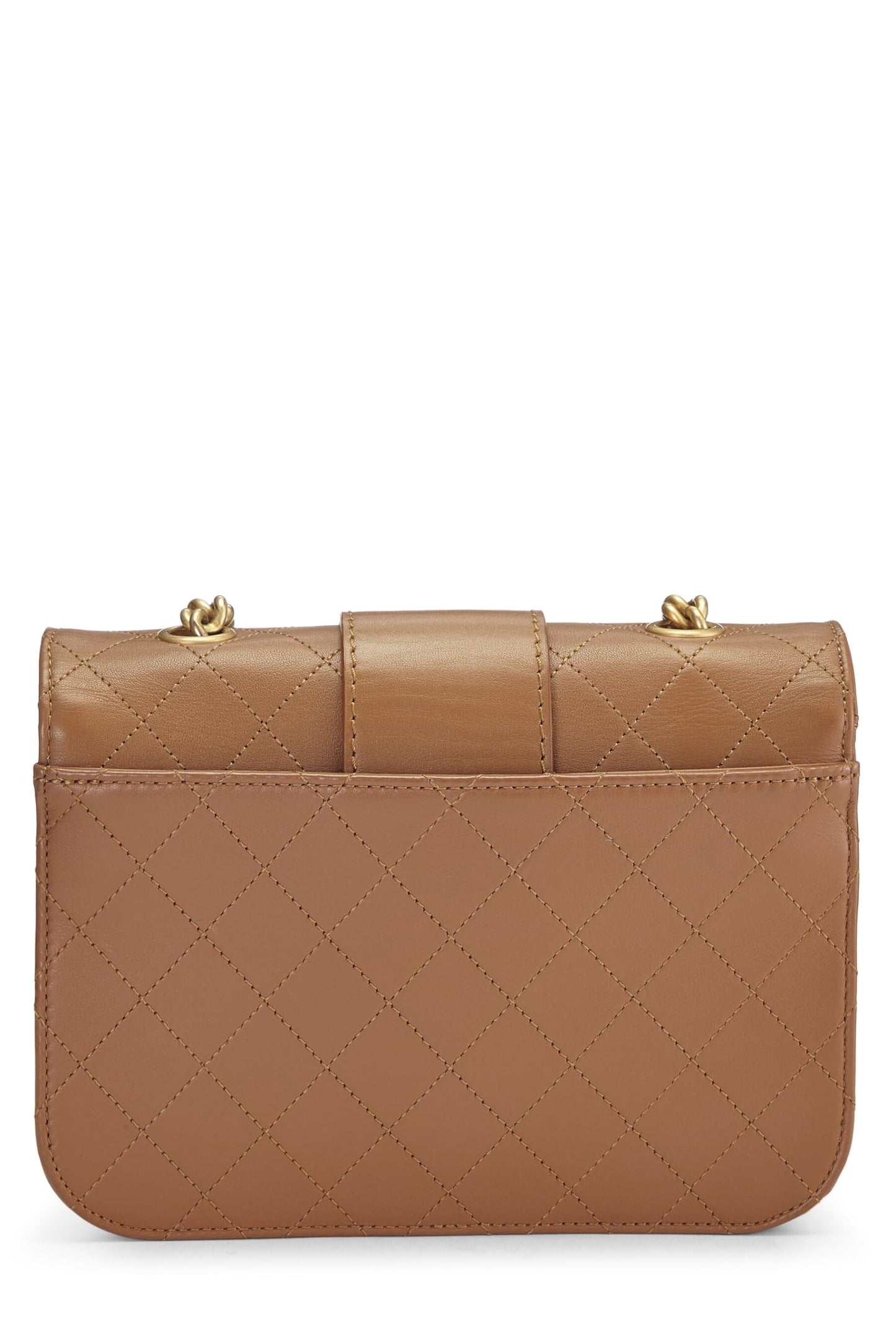 Chanel, Brown & Multicolor Calfskin Front Chain Flap Bag, Multi