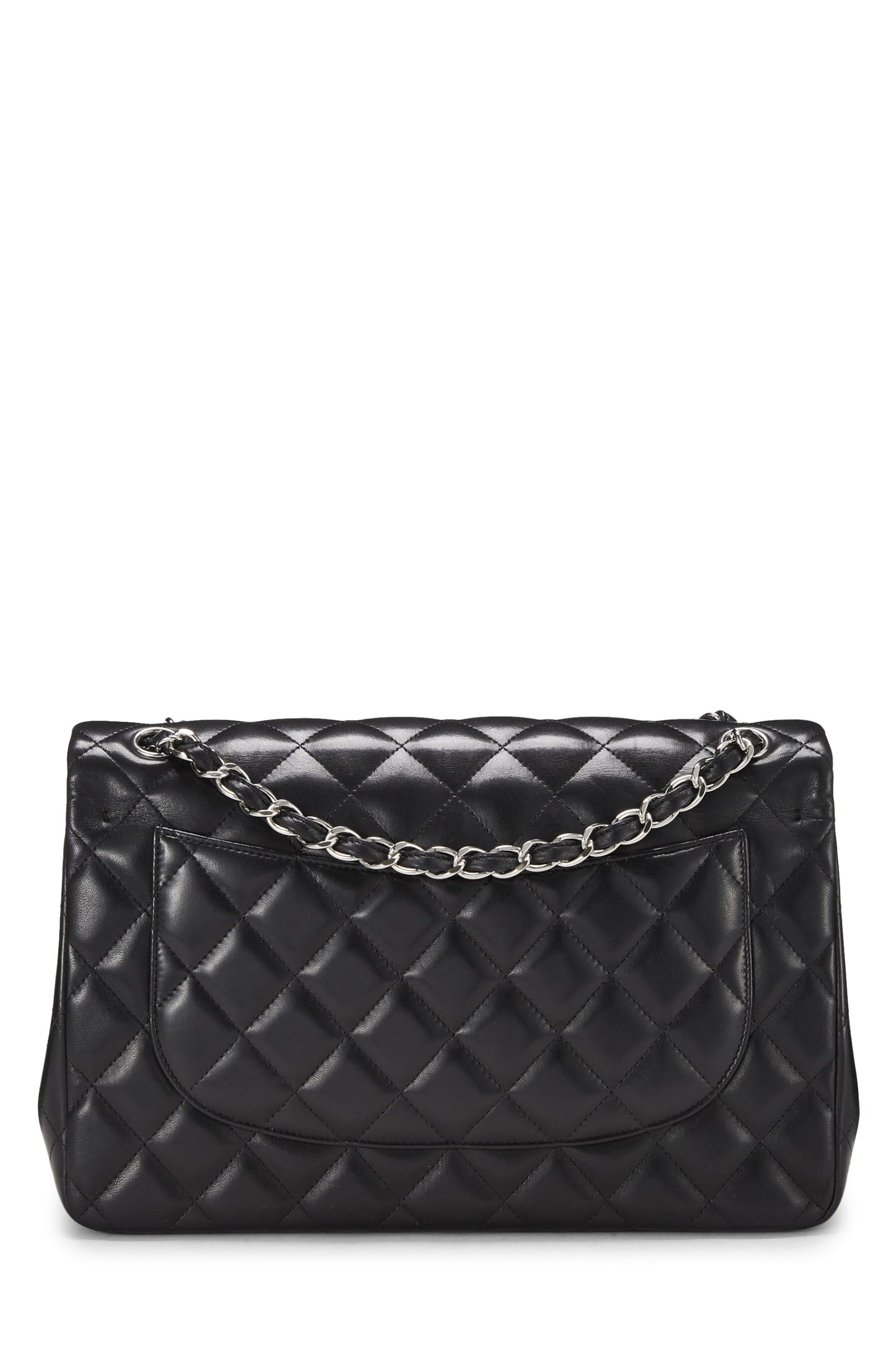 Chanel, Black Quilted Lambskin New Classic Double Flap Jumbo, Black