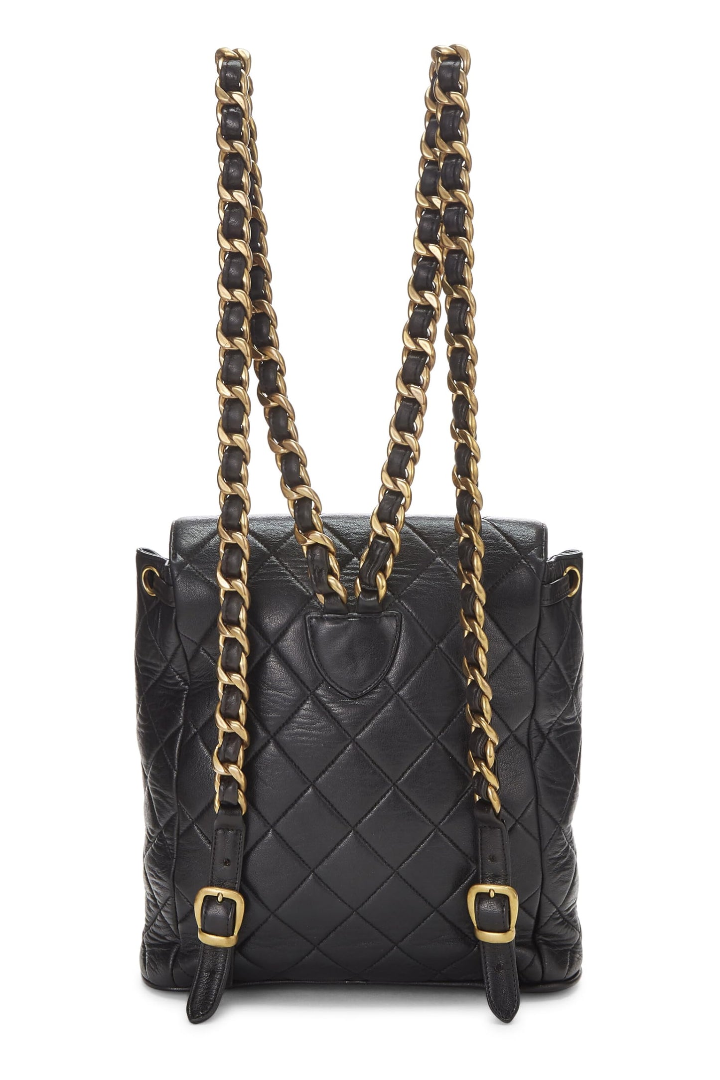 Chanel, Black Quilted Lambskin 'CC' Classic Backpack Medium, Black