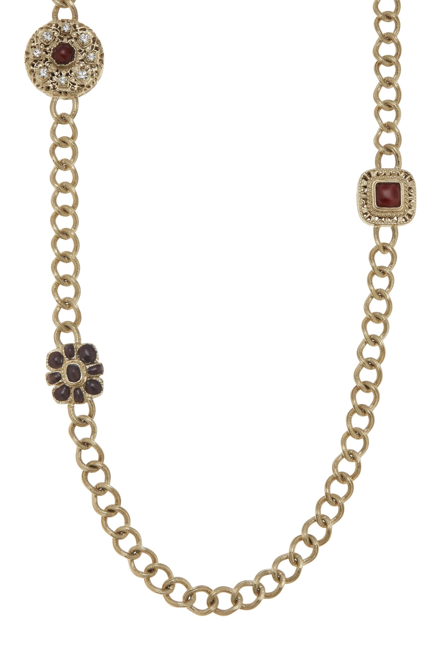 Chanel, Gold & Multicolor 'CC' Charm Necklace Large, Multi